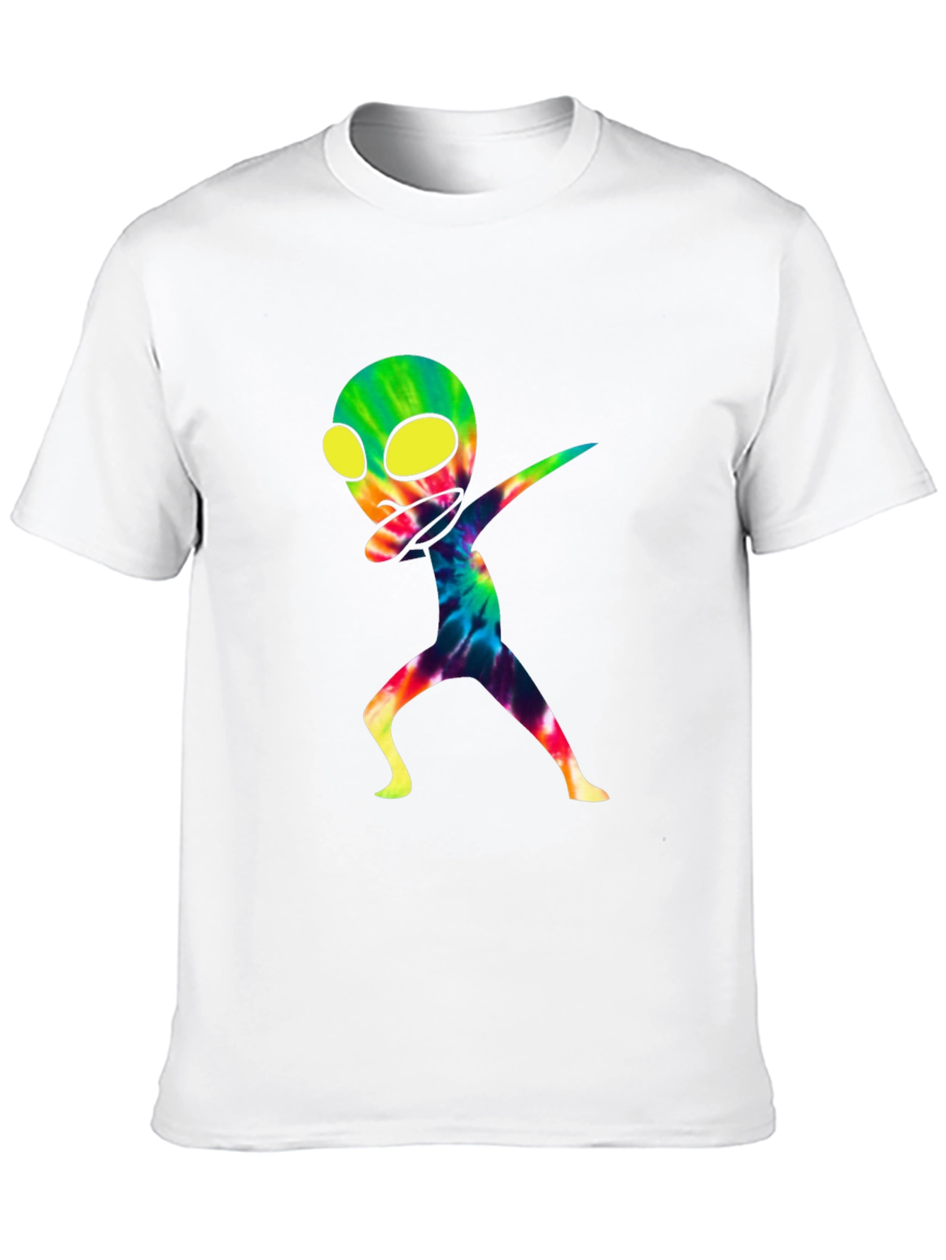 Dabbing Alien Graphic Tee - Cool Tie-Dye Design
