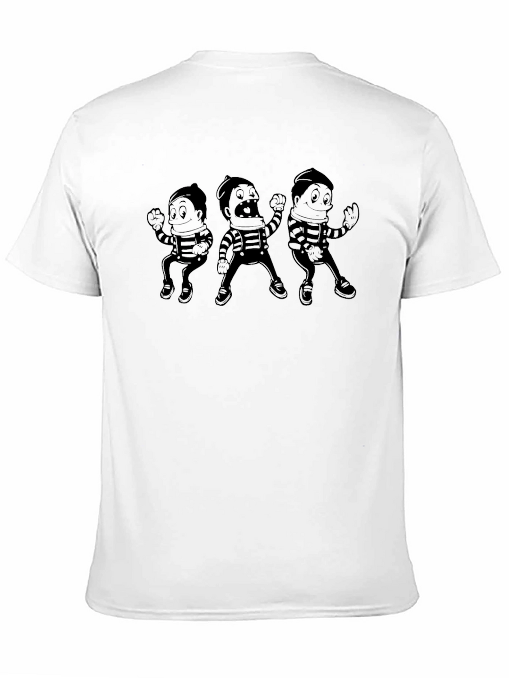 Retro Cartoon Character Black T-Shirt