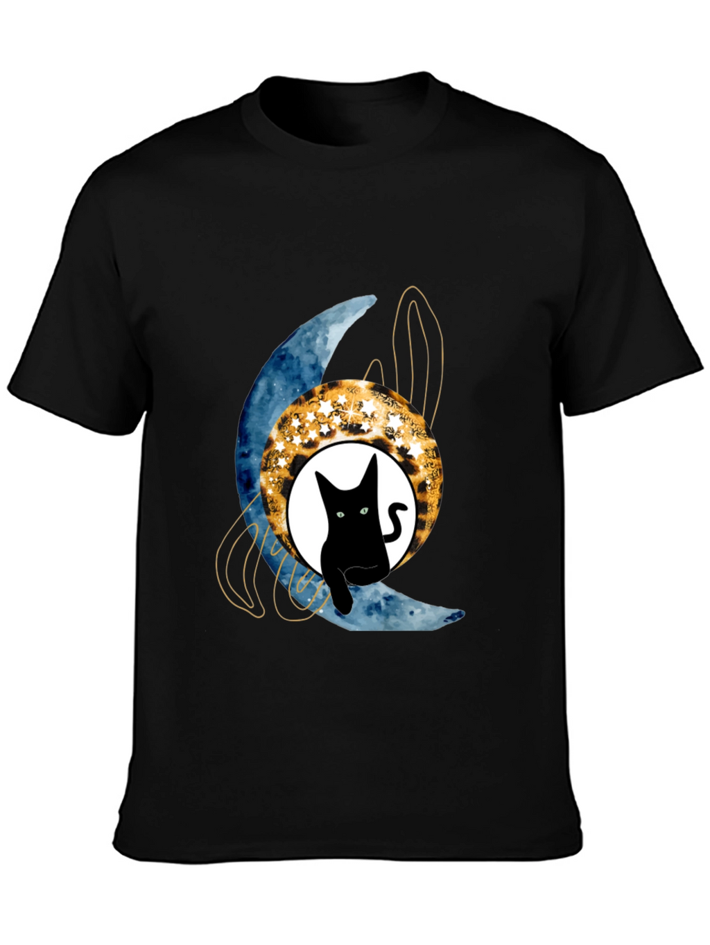 Black Cat Moon T-Shirt