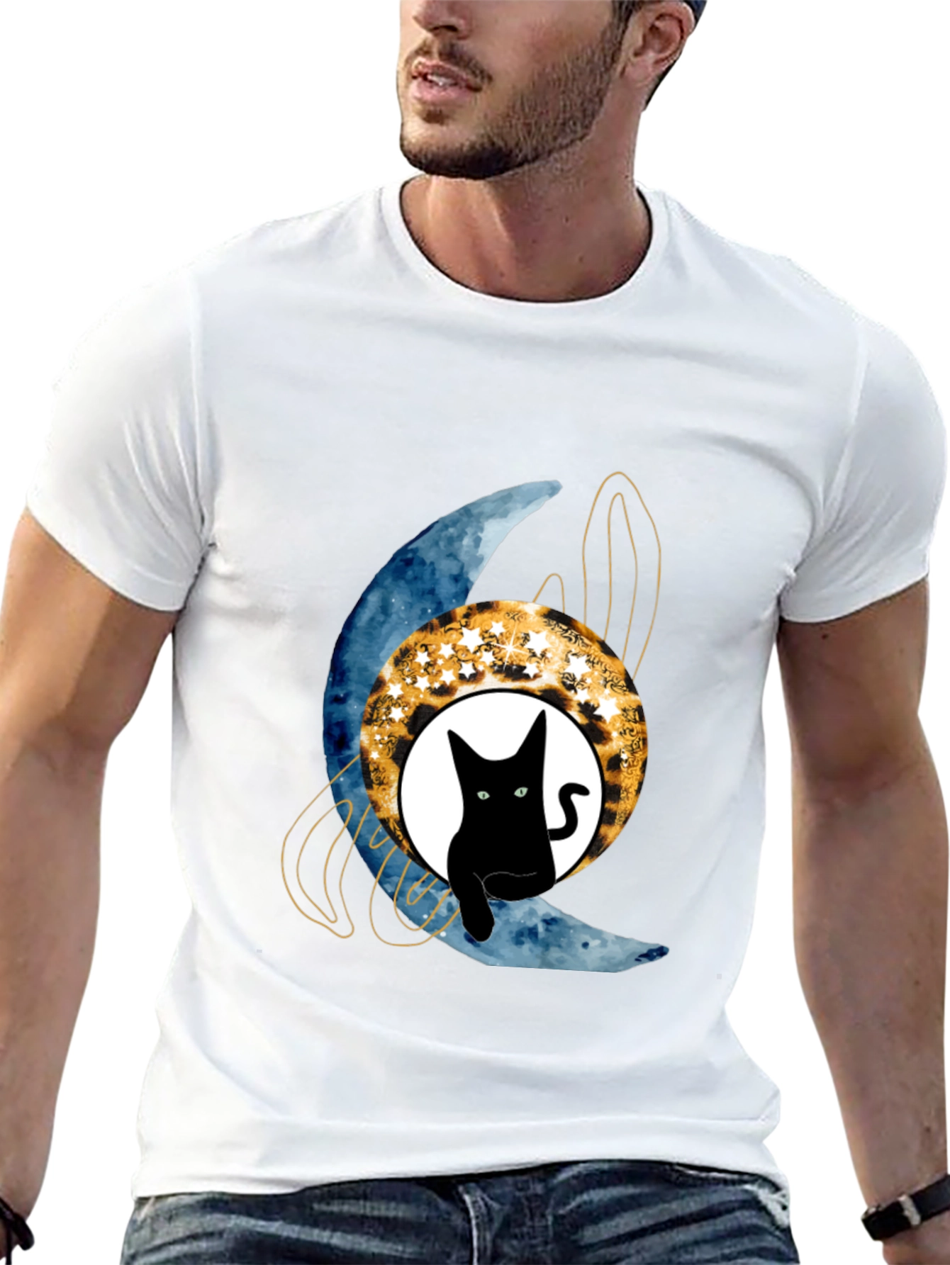 Black Cat Moon T-Shirt