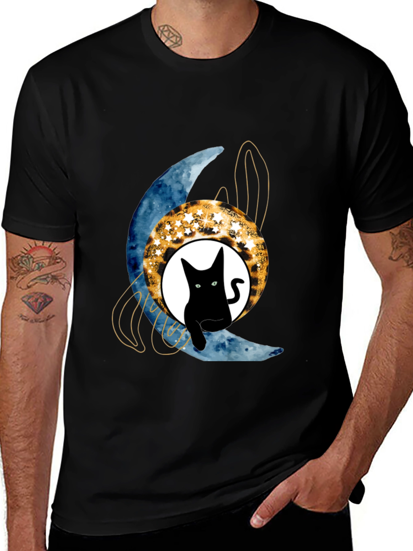 Black Cat Moon T-Shirt