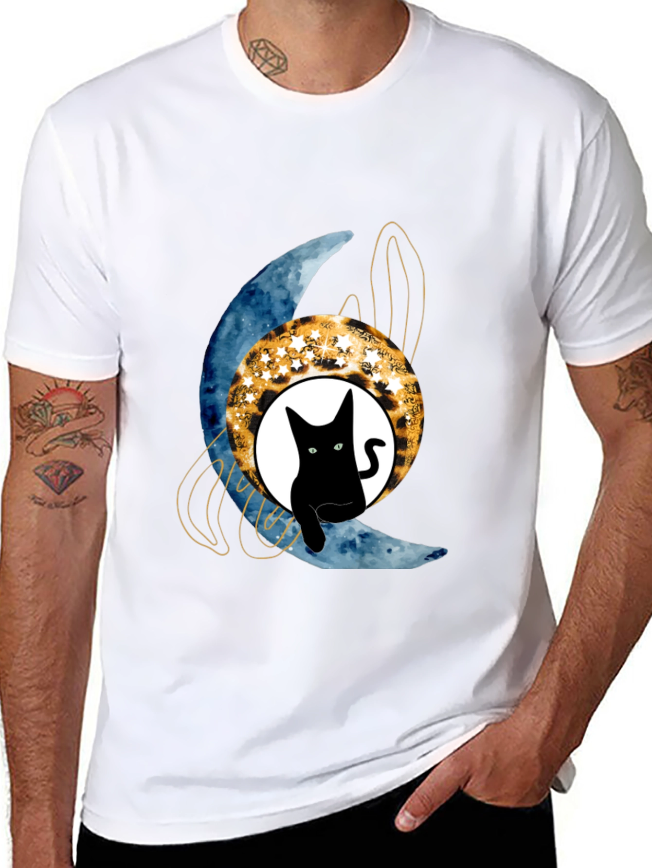 Black Cat Moon T-Shirt