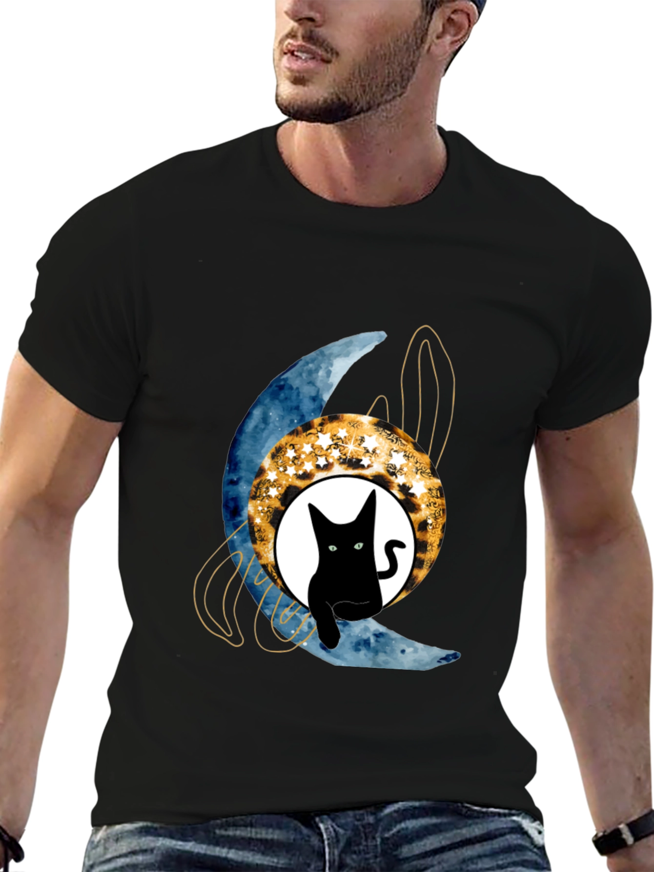 Black Cat Moon T-Shirt