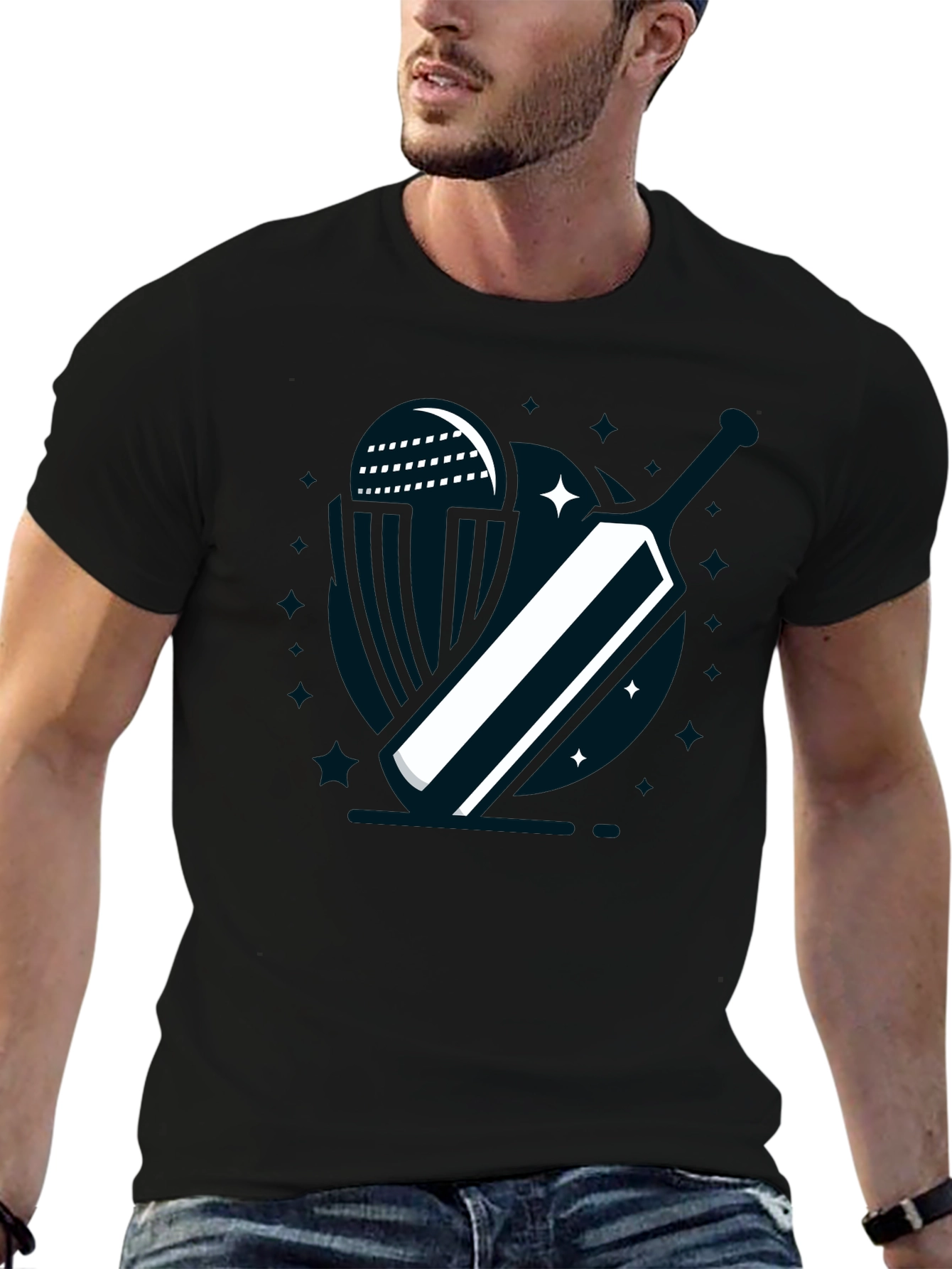 Cricket Bat T-Shirt - Stylish Graphic Tee for Cricket Fans