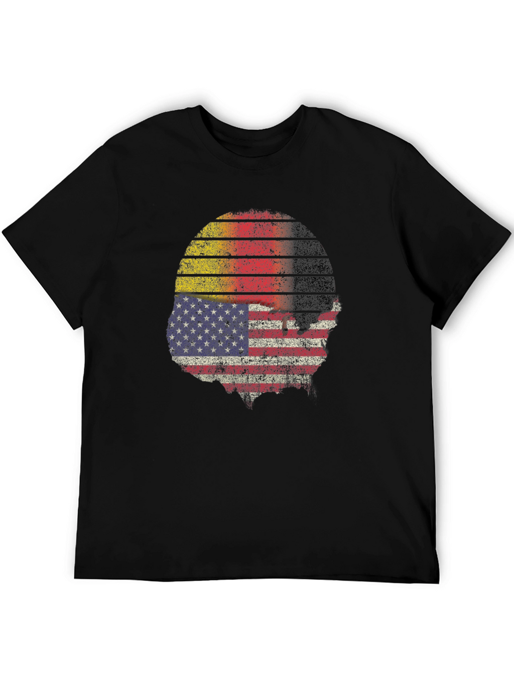 Distressed USA German Flag Graphic T-Shirt
