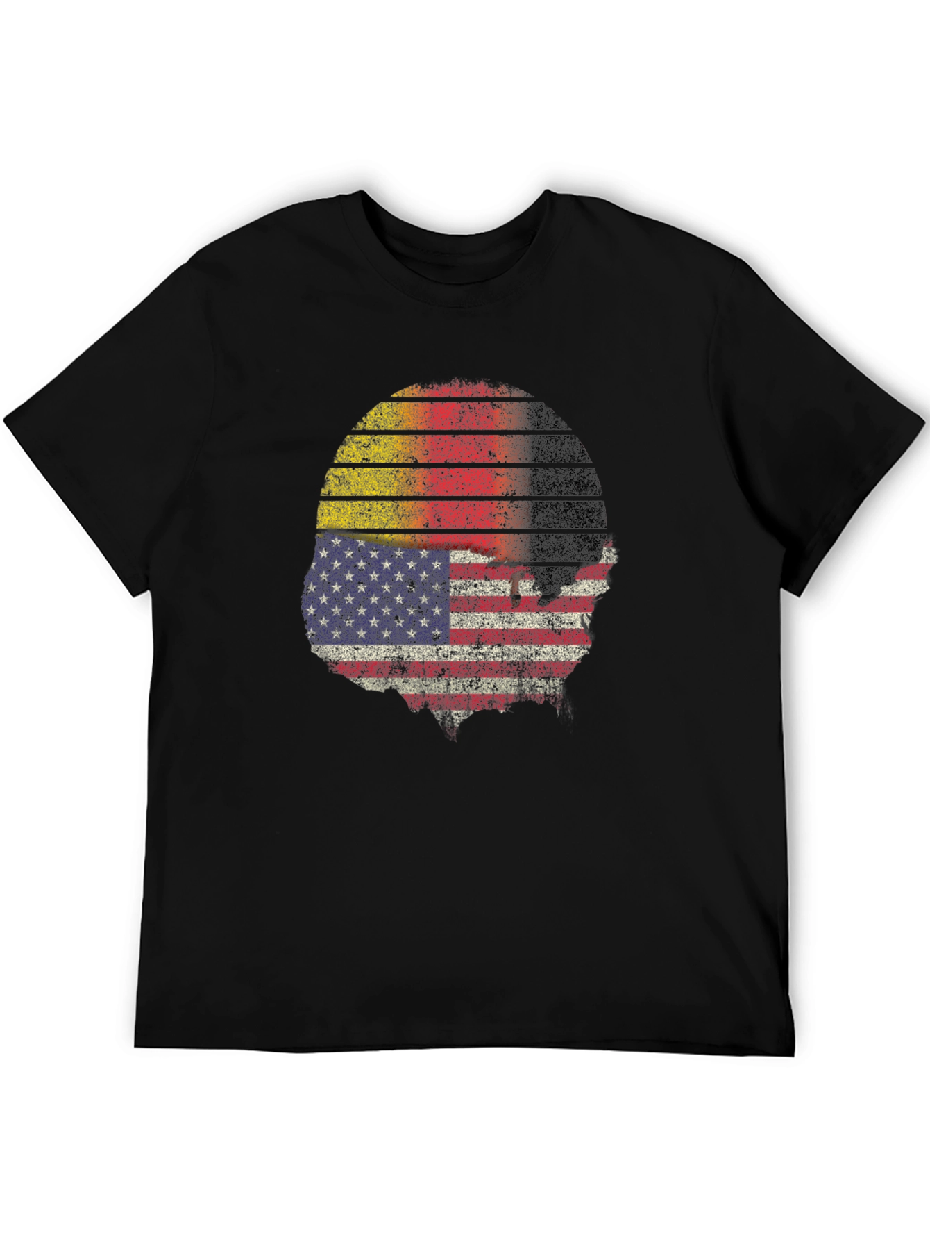 Distressed USA German Flag Graphic T-Shirt