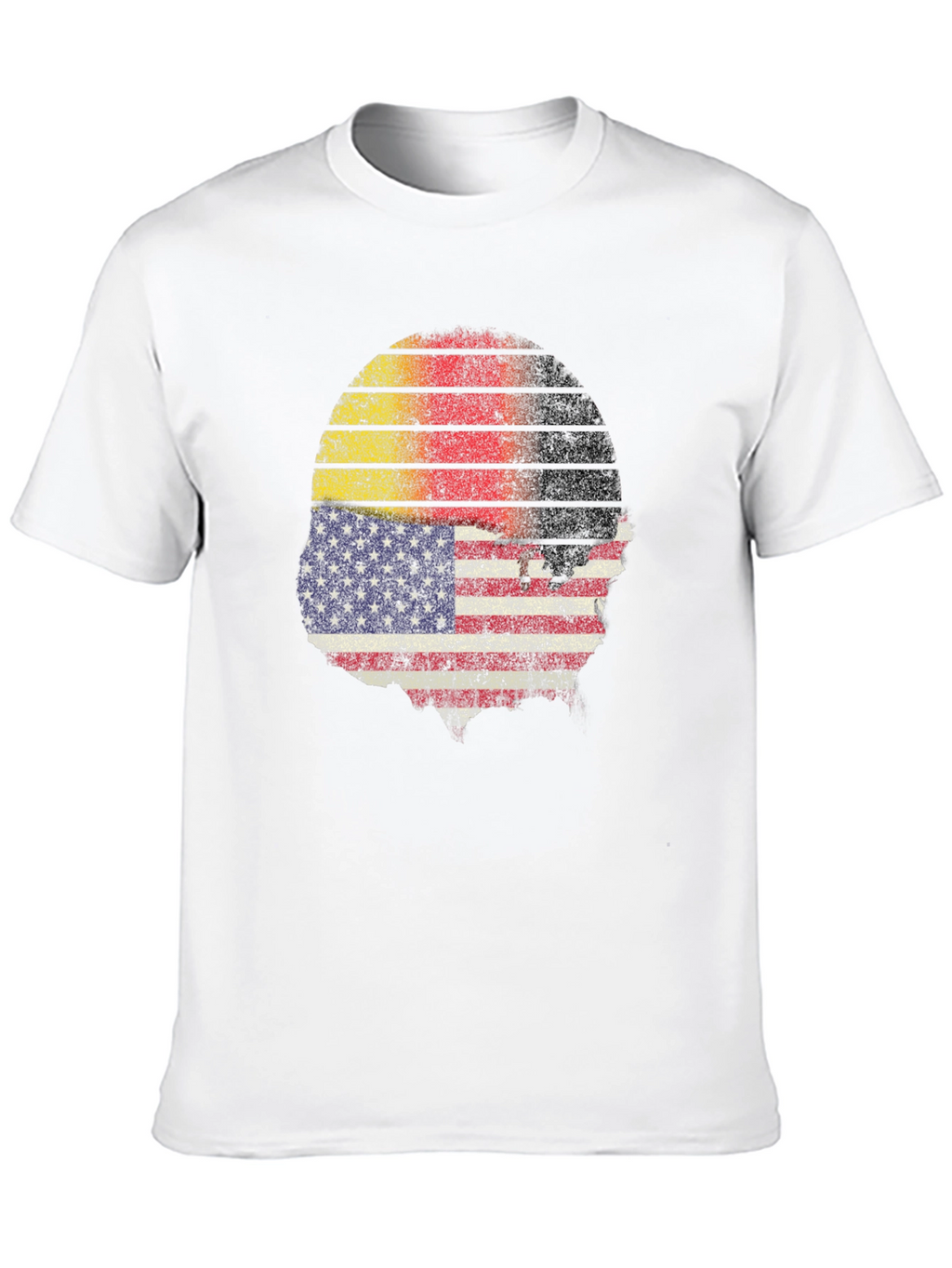 Distressed USA German Flag Graphic T-Shirt