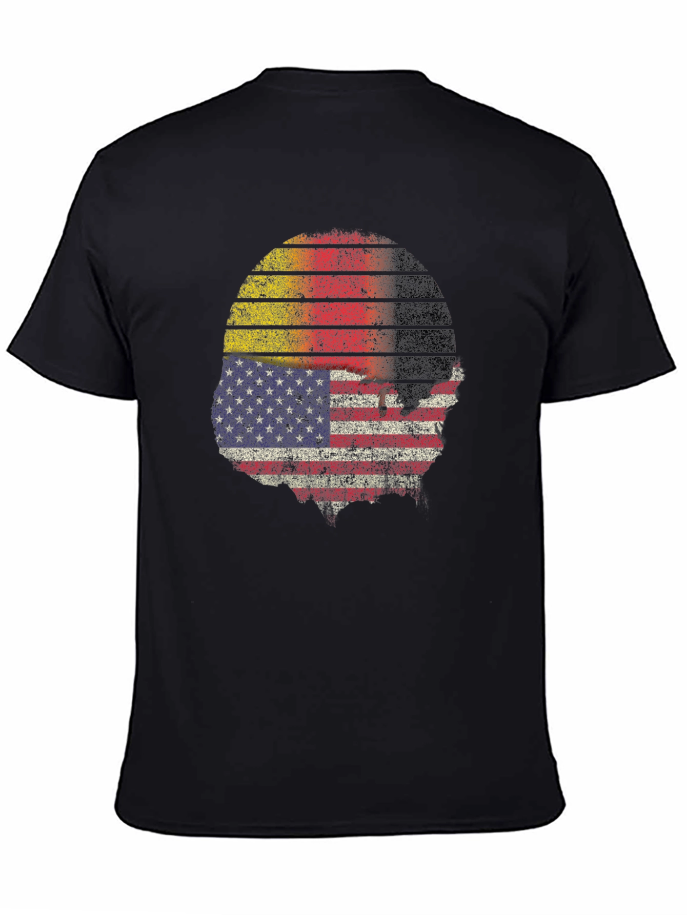 Distressed USA German Flag Graphic T-Shirt