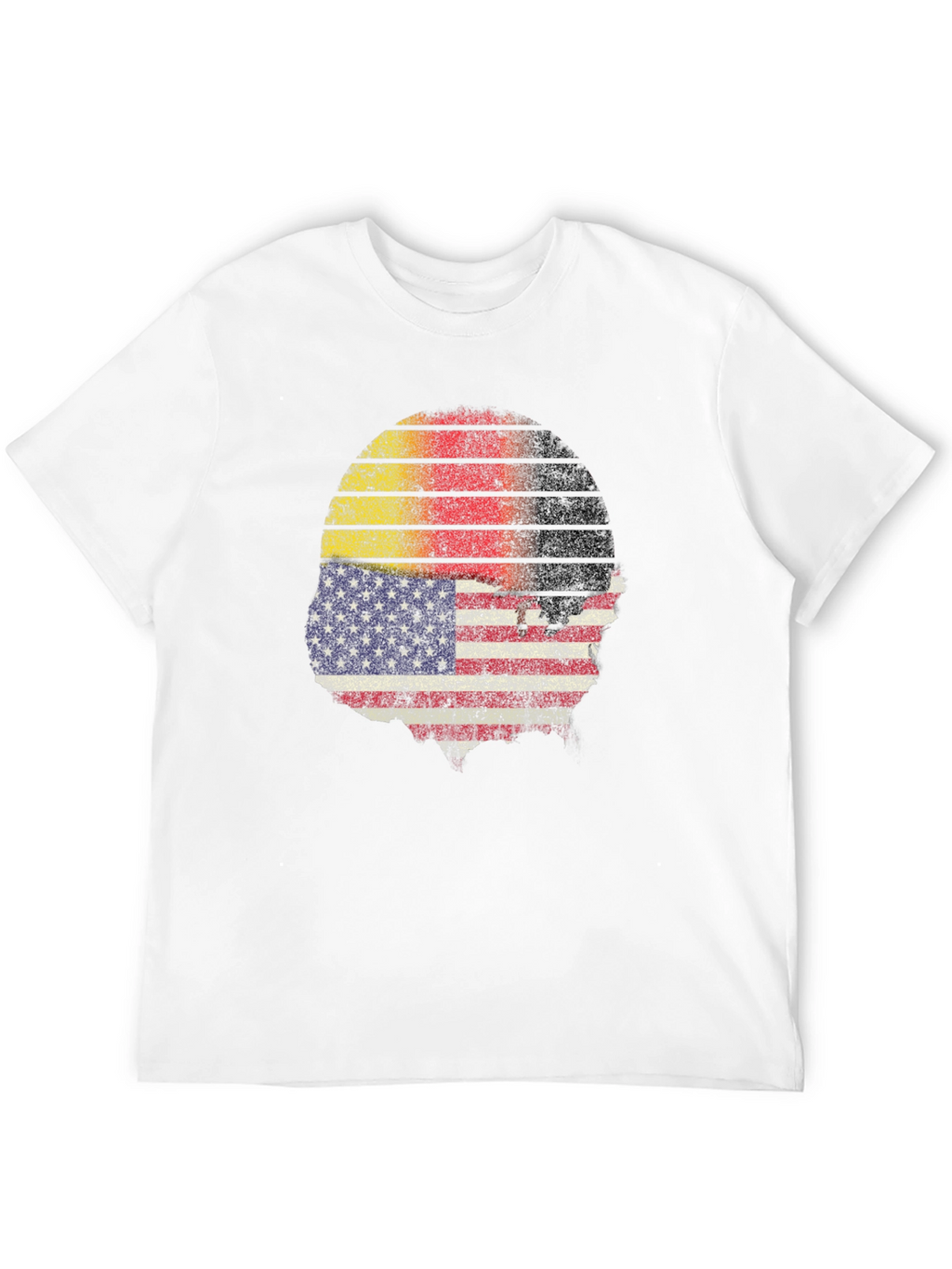 Distressed USA German Flag Graphic T-Shirt