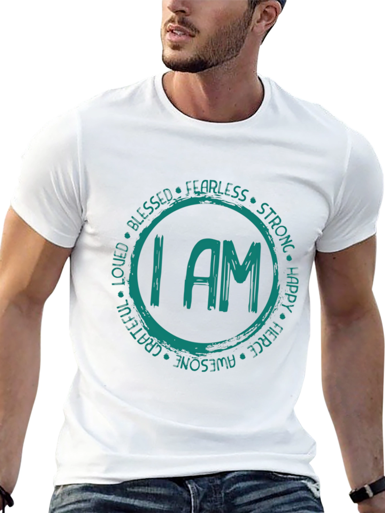 Empowering I AM Graphic Tee - Fearless Strong Awesome