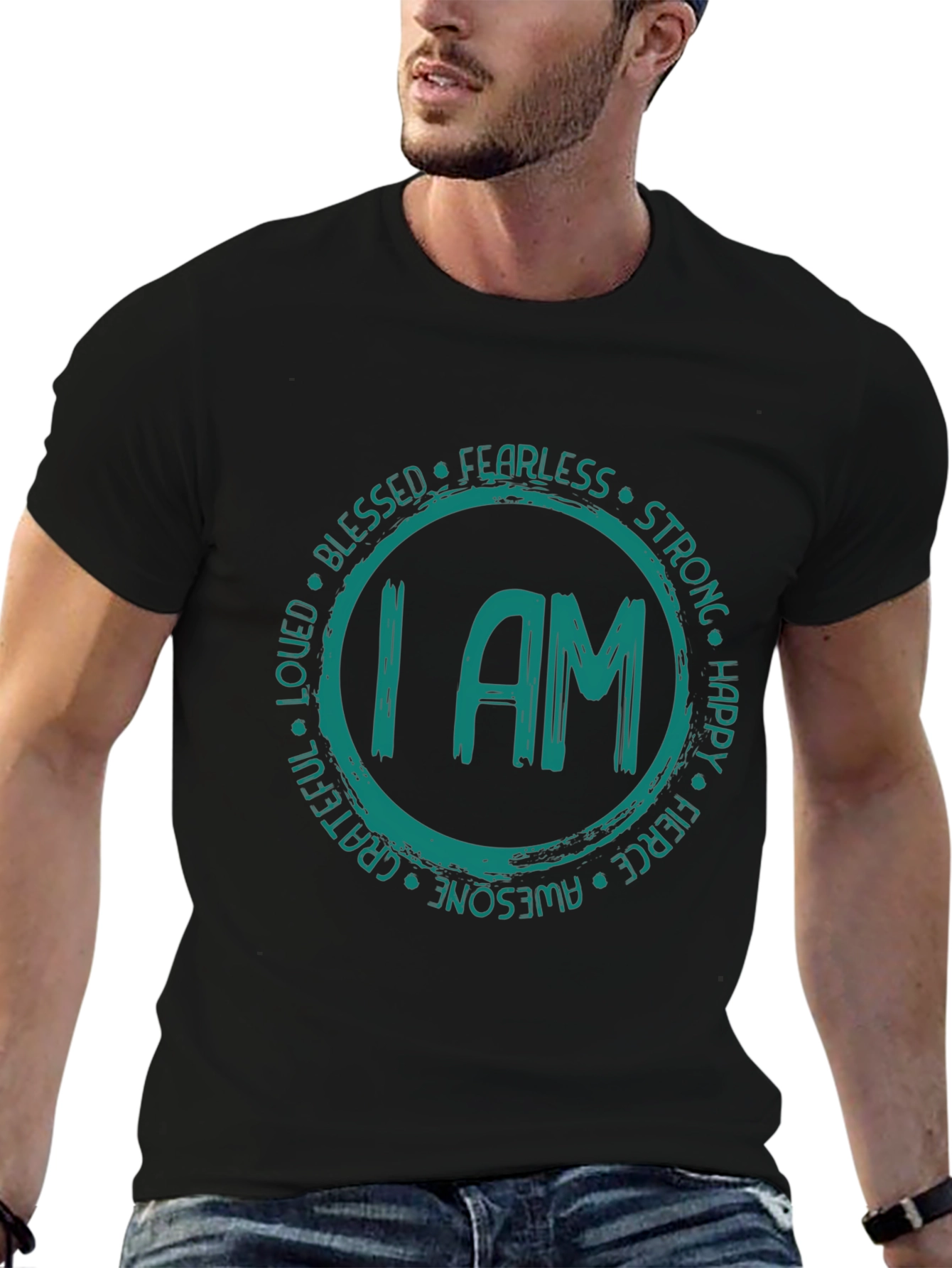 Empowering I AM Graphic Tee - Fearless Strong Awesome