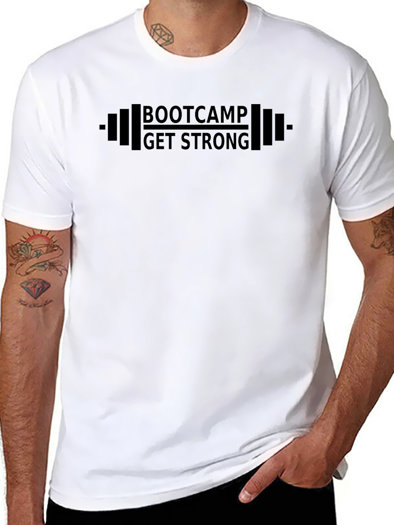Bootcamp Get Strong Black T-Shirt - Workout Apparel