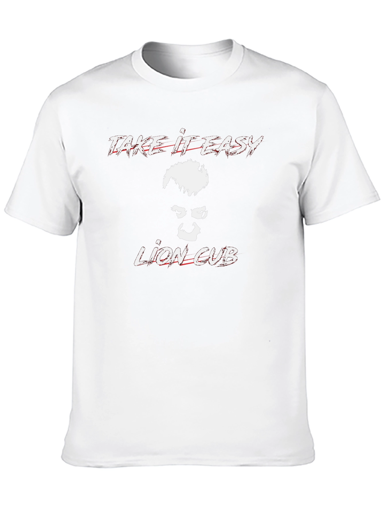 Take It Easy Lion Cub Black Graphic Tee