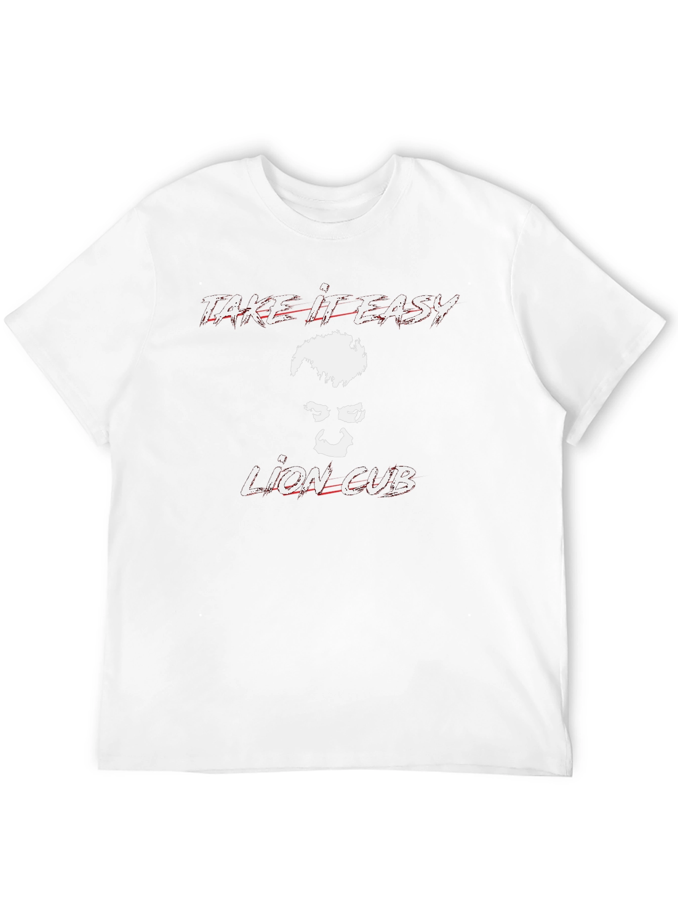 Take It Easy Lion Cub Black Graphic Tee