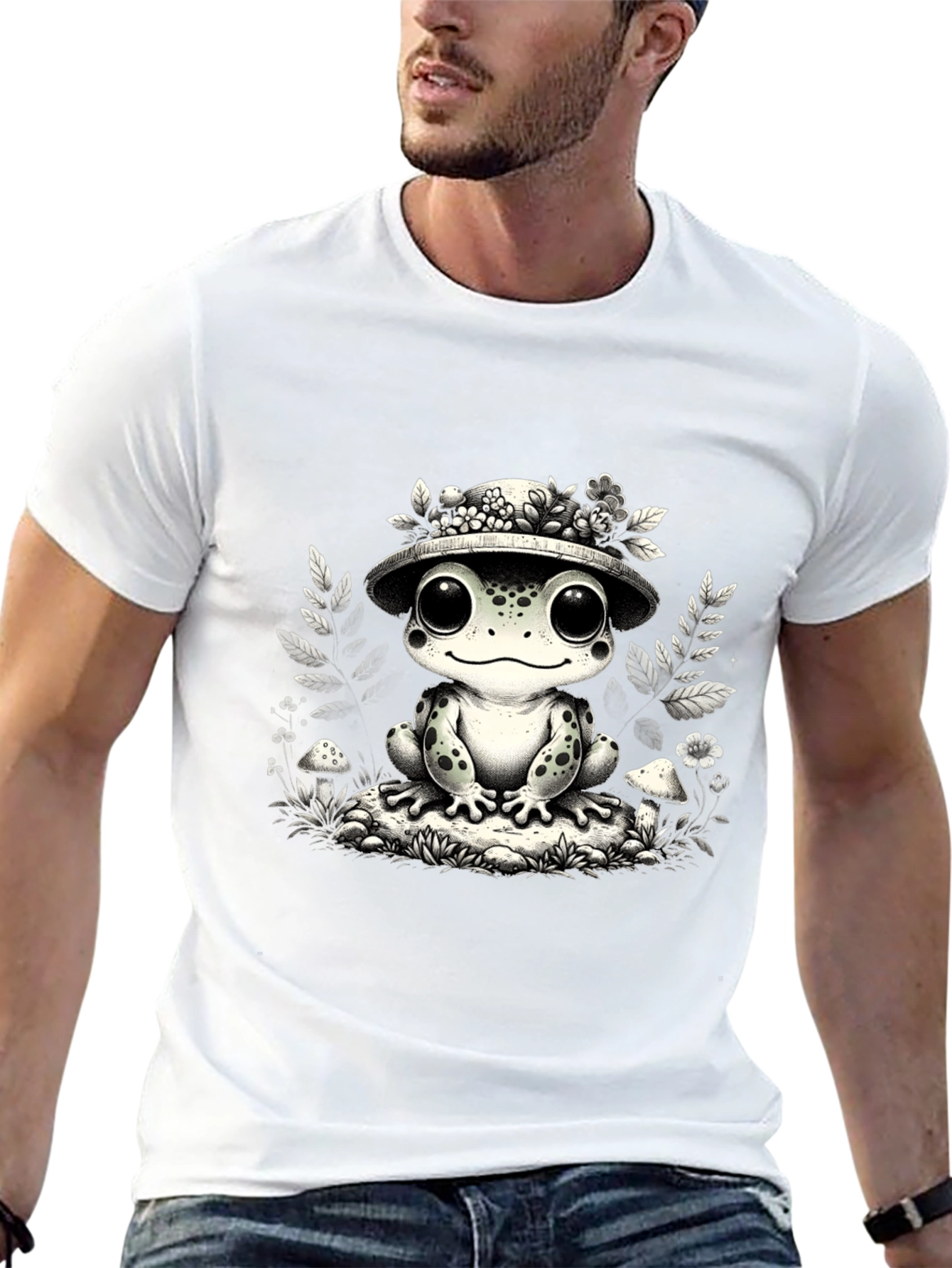Cute Frog T-Shirt - Toad with Hat