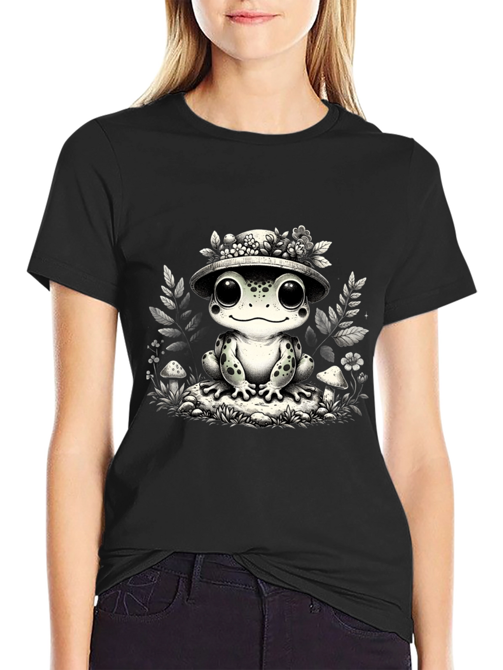 Cute Frog T-Shirt - Toad with Hat