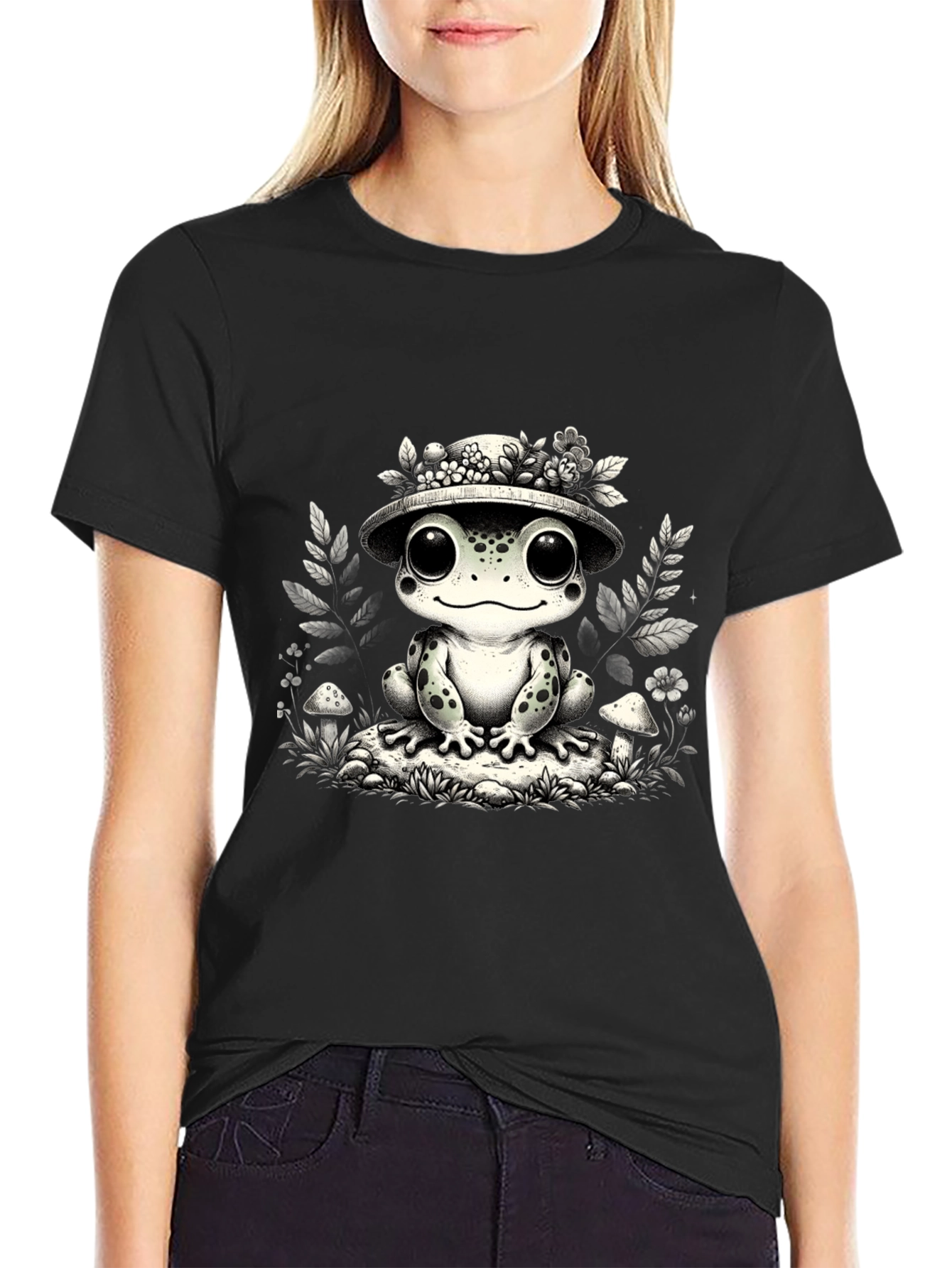 Cute Frog T-Shirt - Toad with Hat