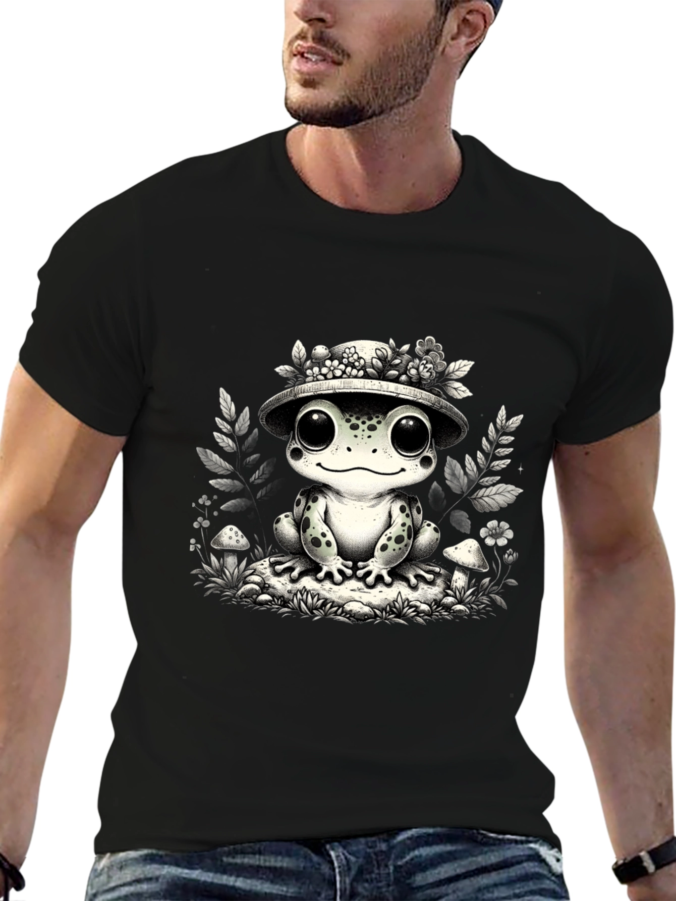 Cute Frog T-Shirt - Toad with Hat