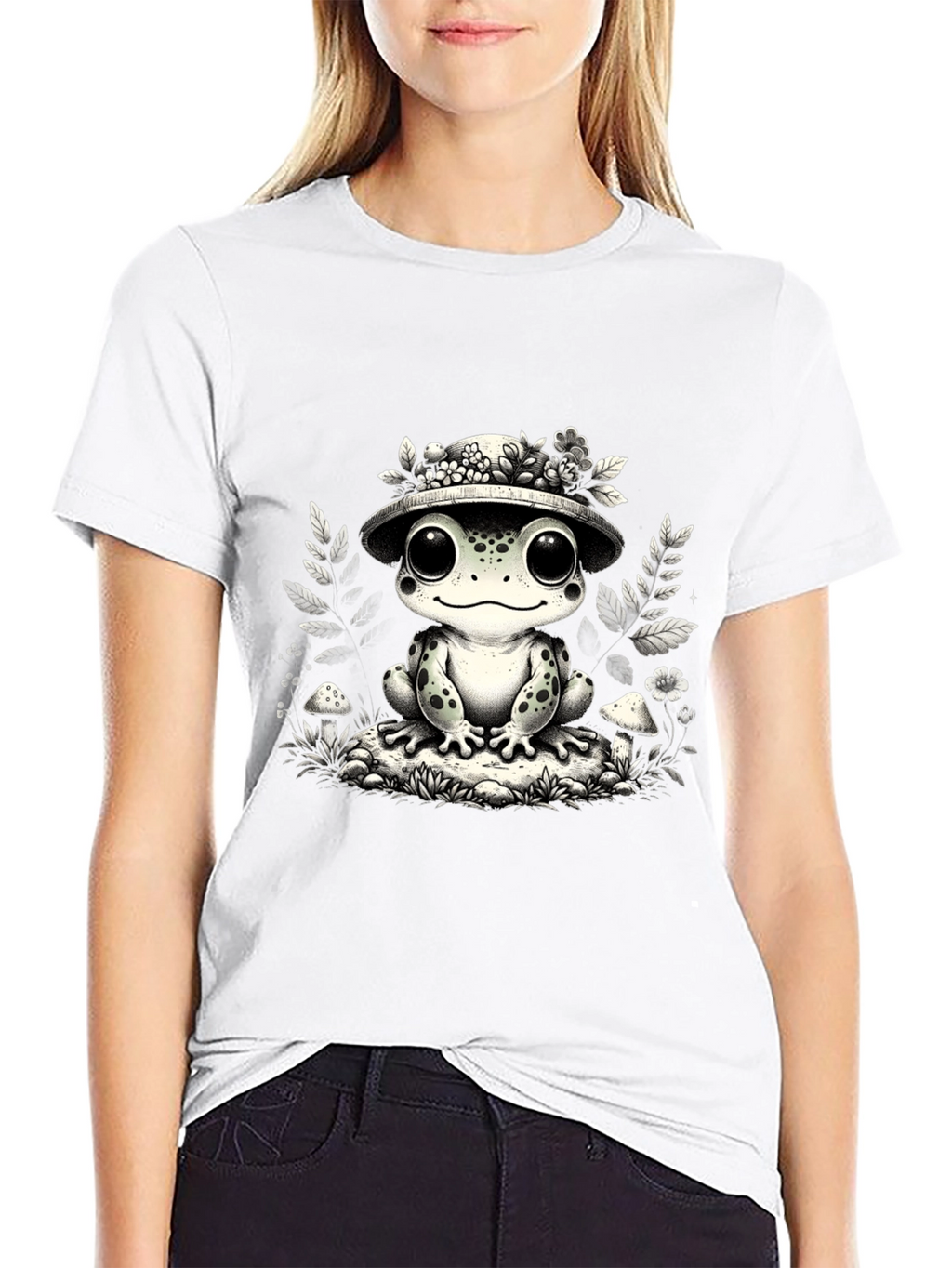 Cute Frog T-Shirt - Toad with Hat