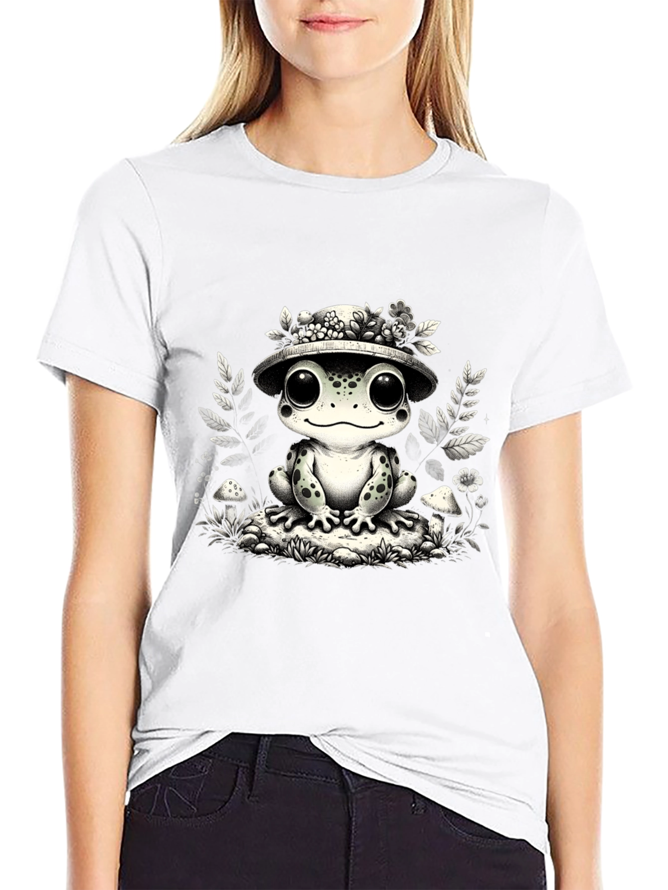 Cute Frog T-Shirt - Toad with Hat