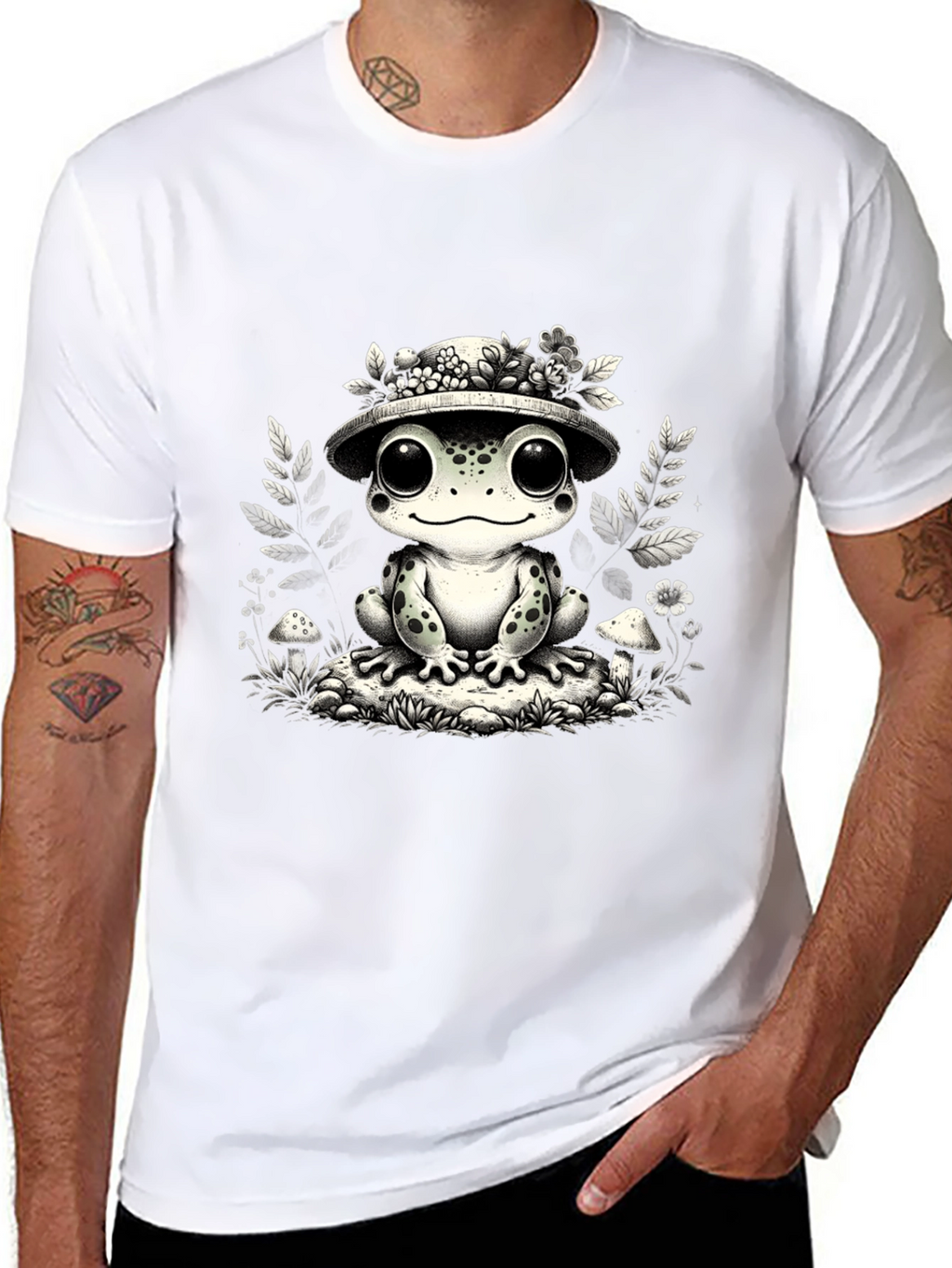 Cute Frog T-Shirt - Toad with Hat