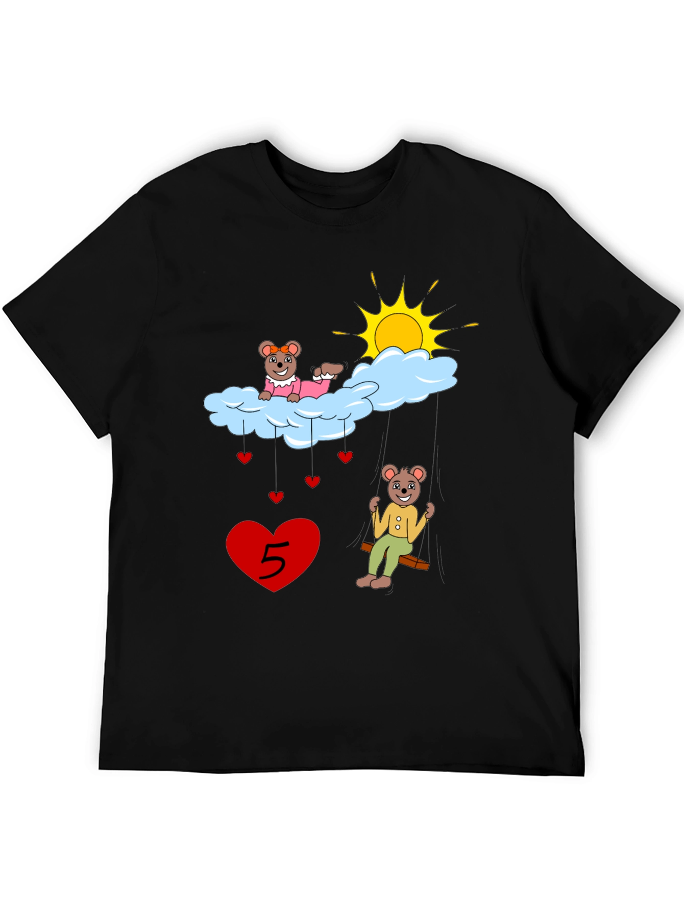 Cute Cartoon 5th Birthday T-Shirt