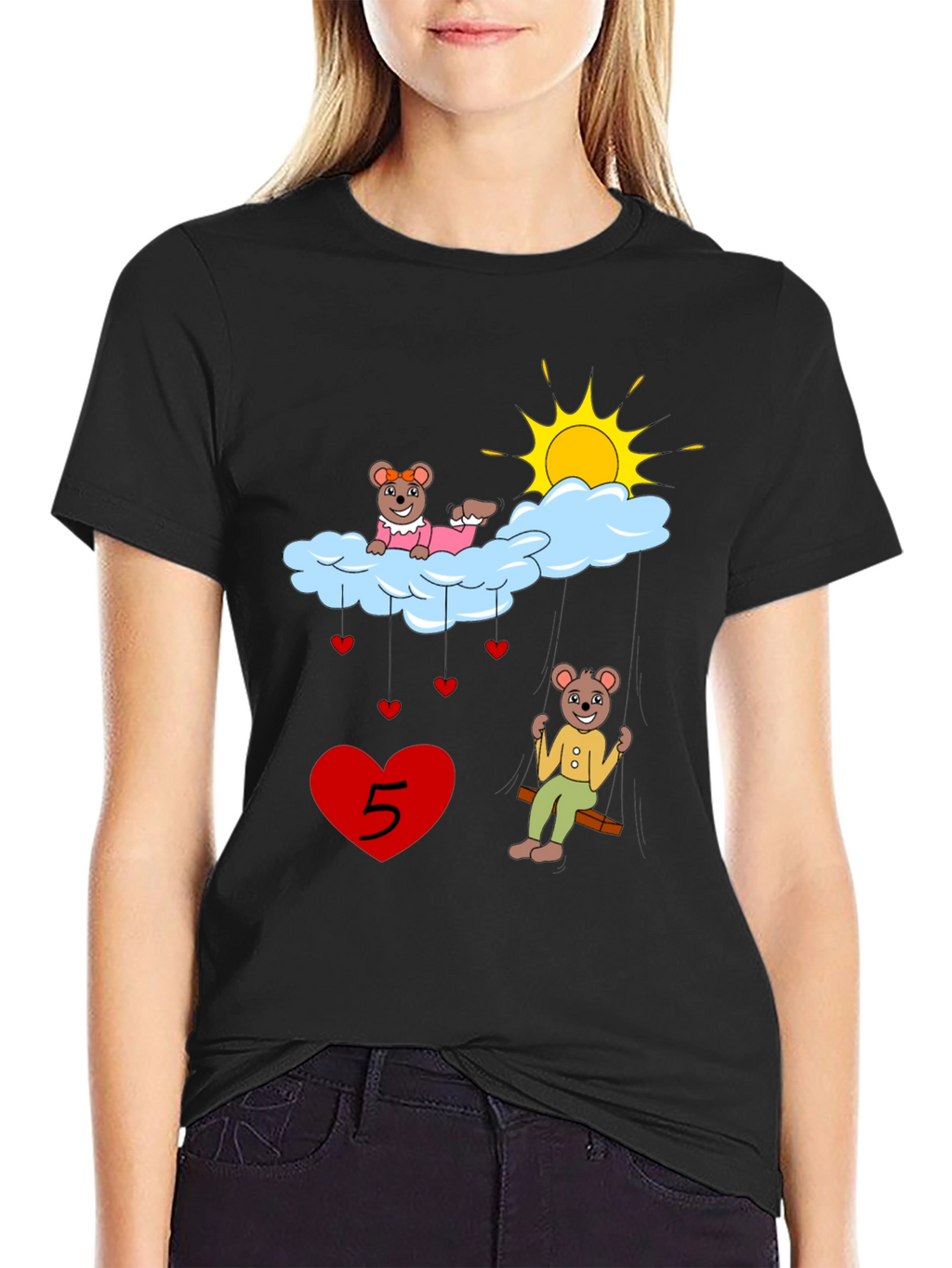 Cute Cartoon 5th Birthday T-Shirt