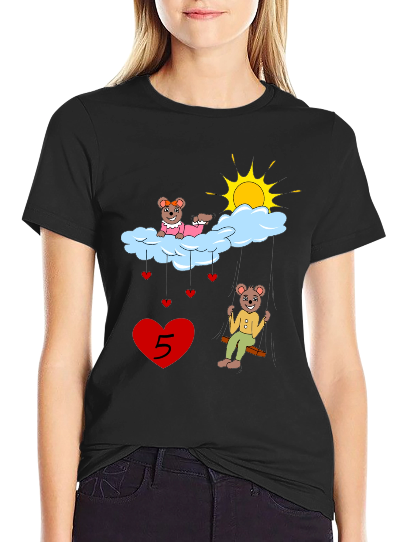 Cute Cartoon 5th Birthday T-Shirt