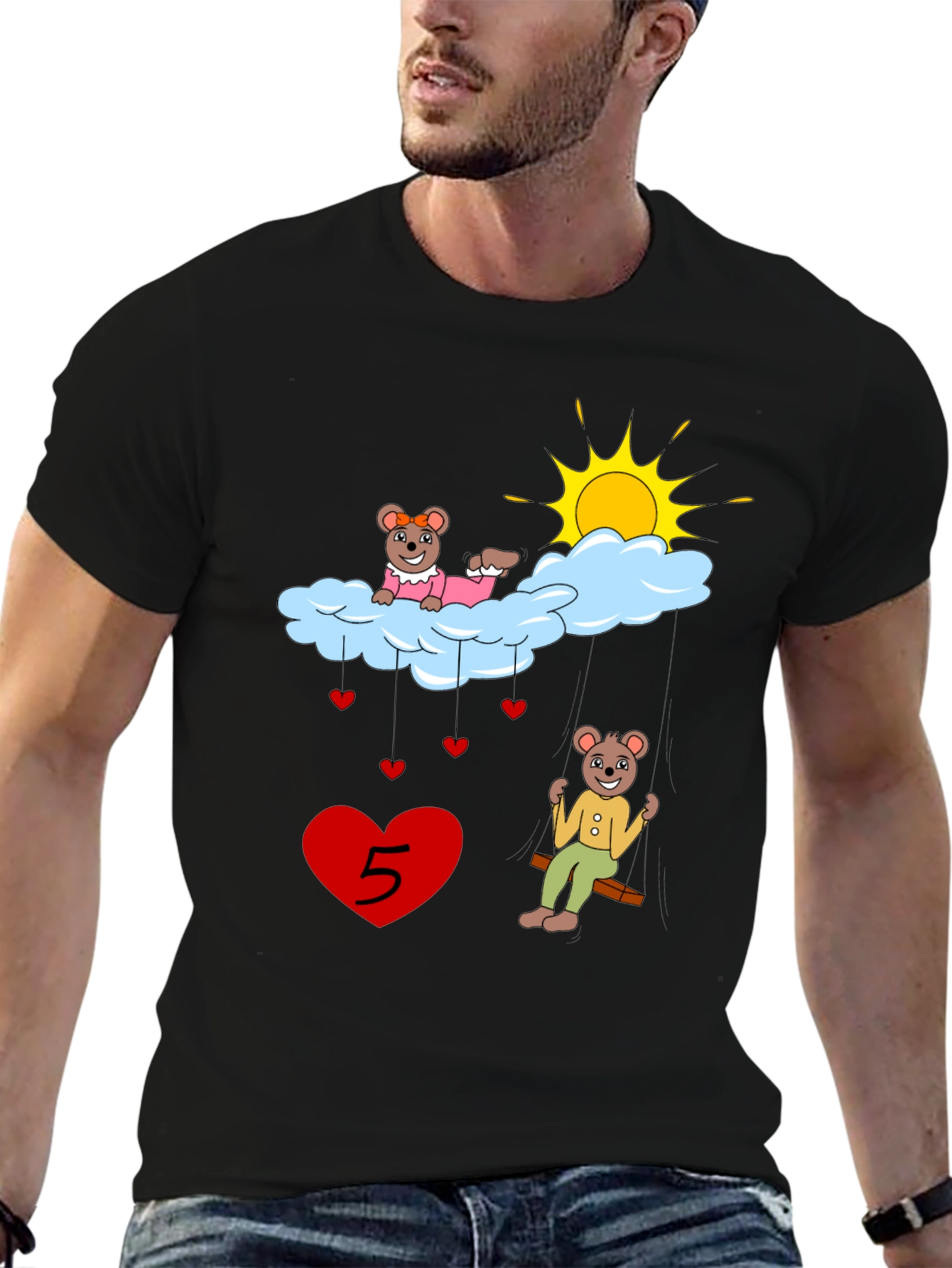 Cute Cartoon 5th Birthday T-Shirt