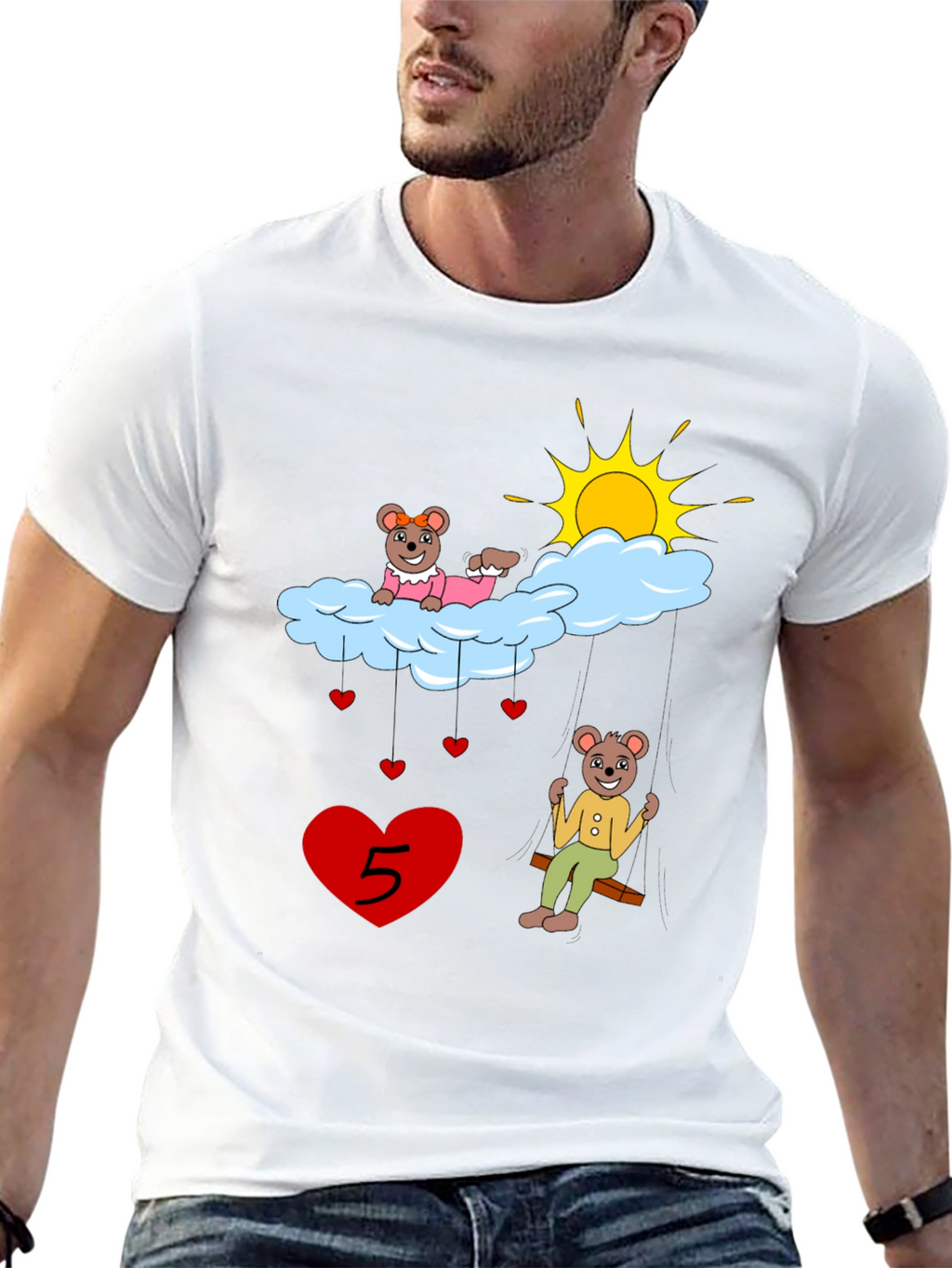 Cute Cartoon 5th Birthday T-Shirt