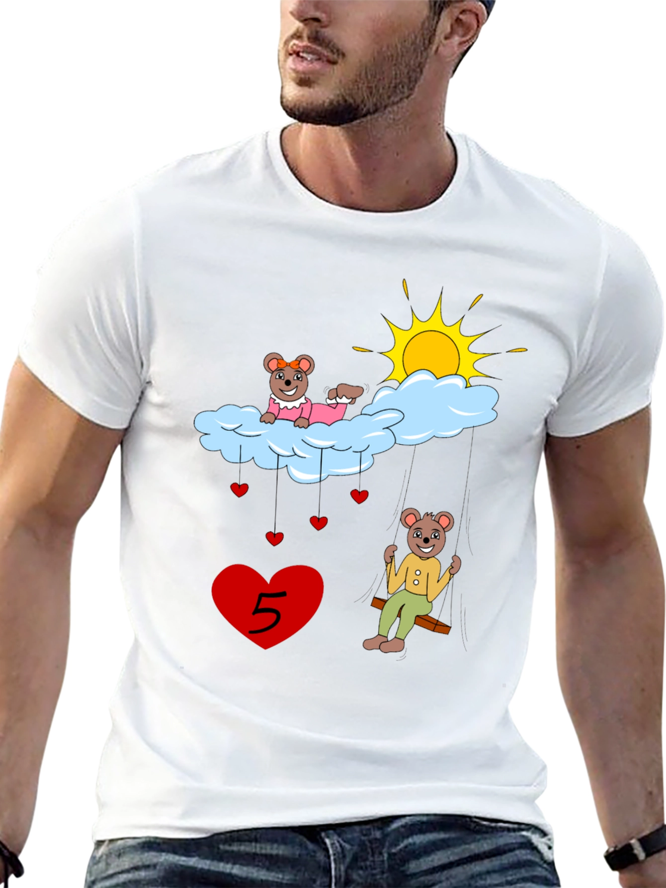 Cute Cartoon 5th Birthday T-Shirt