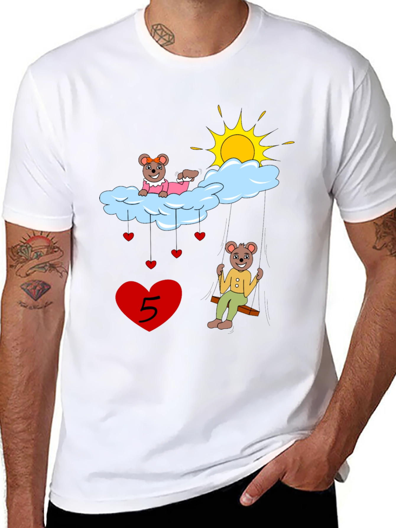 Cute Cartoon 5th Birthday T-Shirt