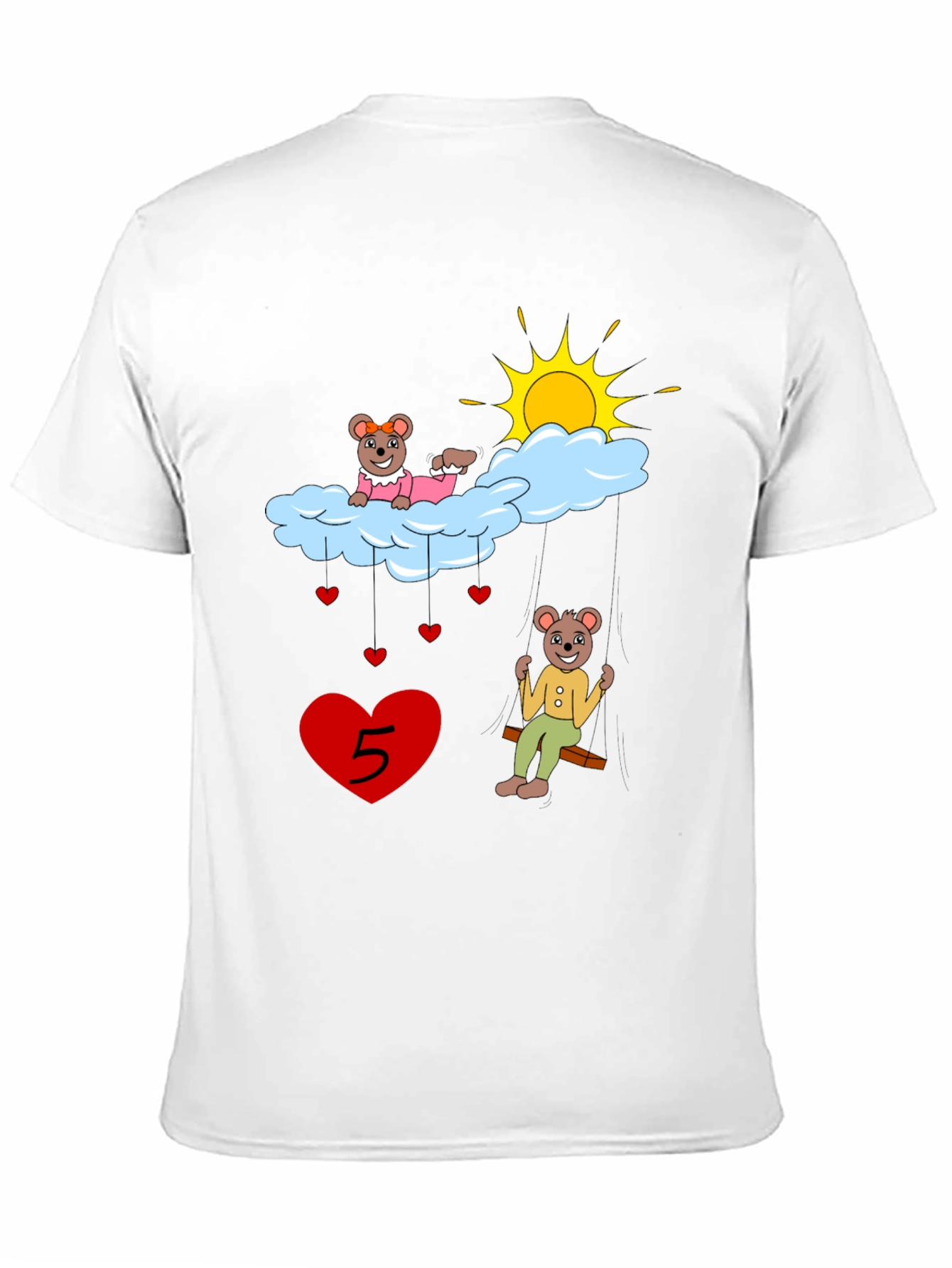 Cute Cartoon 5th Birthday T-Shirt