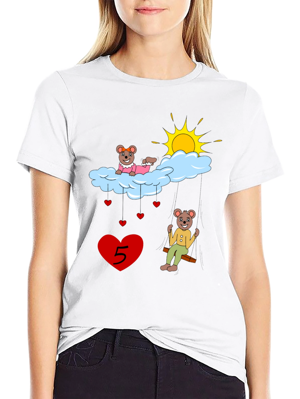 Cute Cartoon 5th Birthday T-Shirt