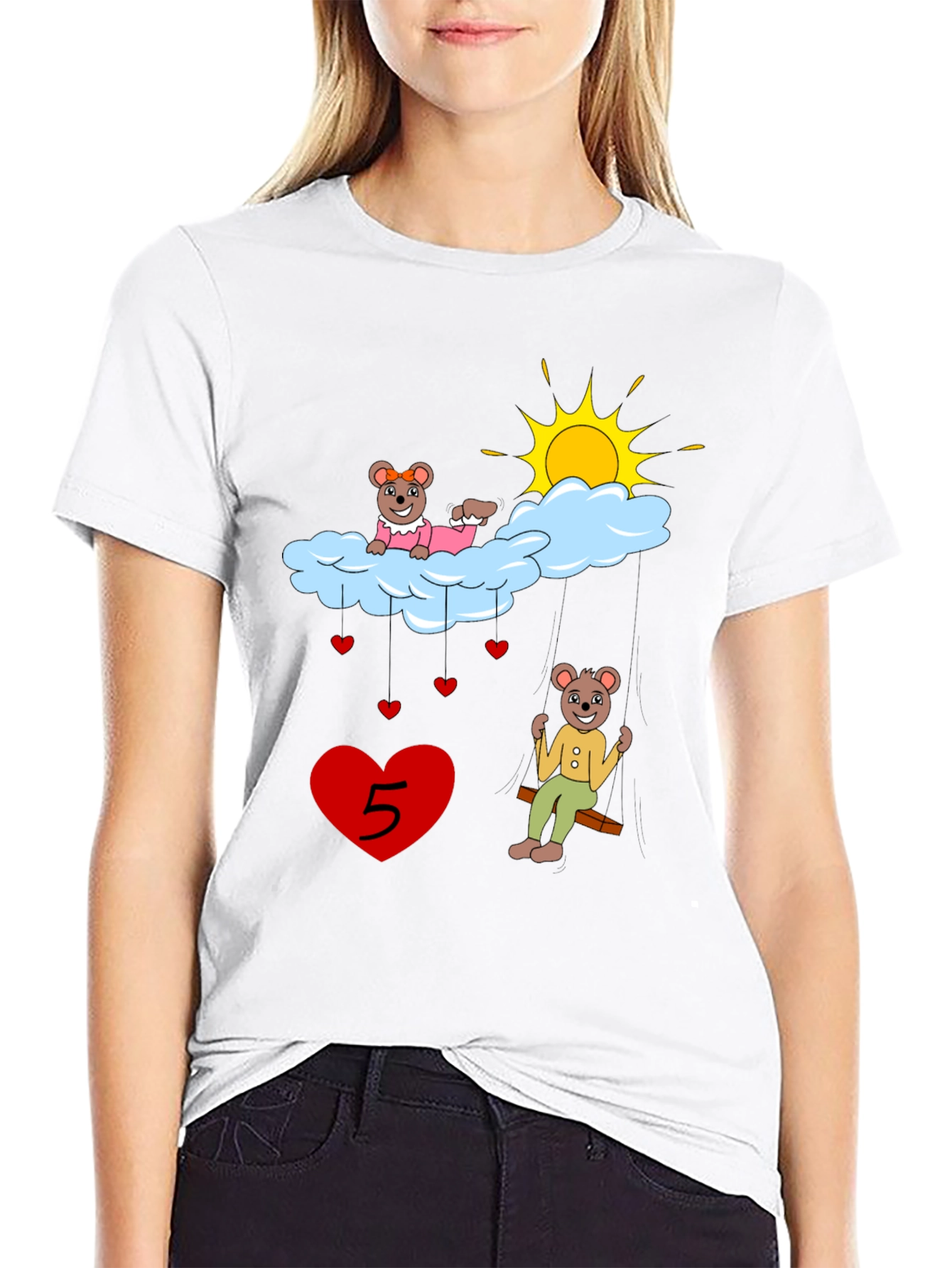 Cute Cartoon 5th Birthday T-Shirt