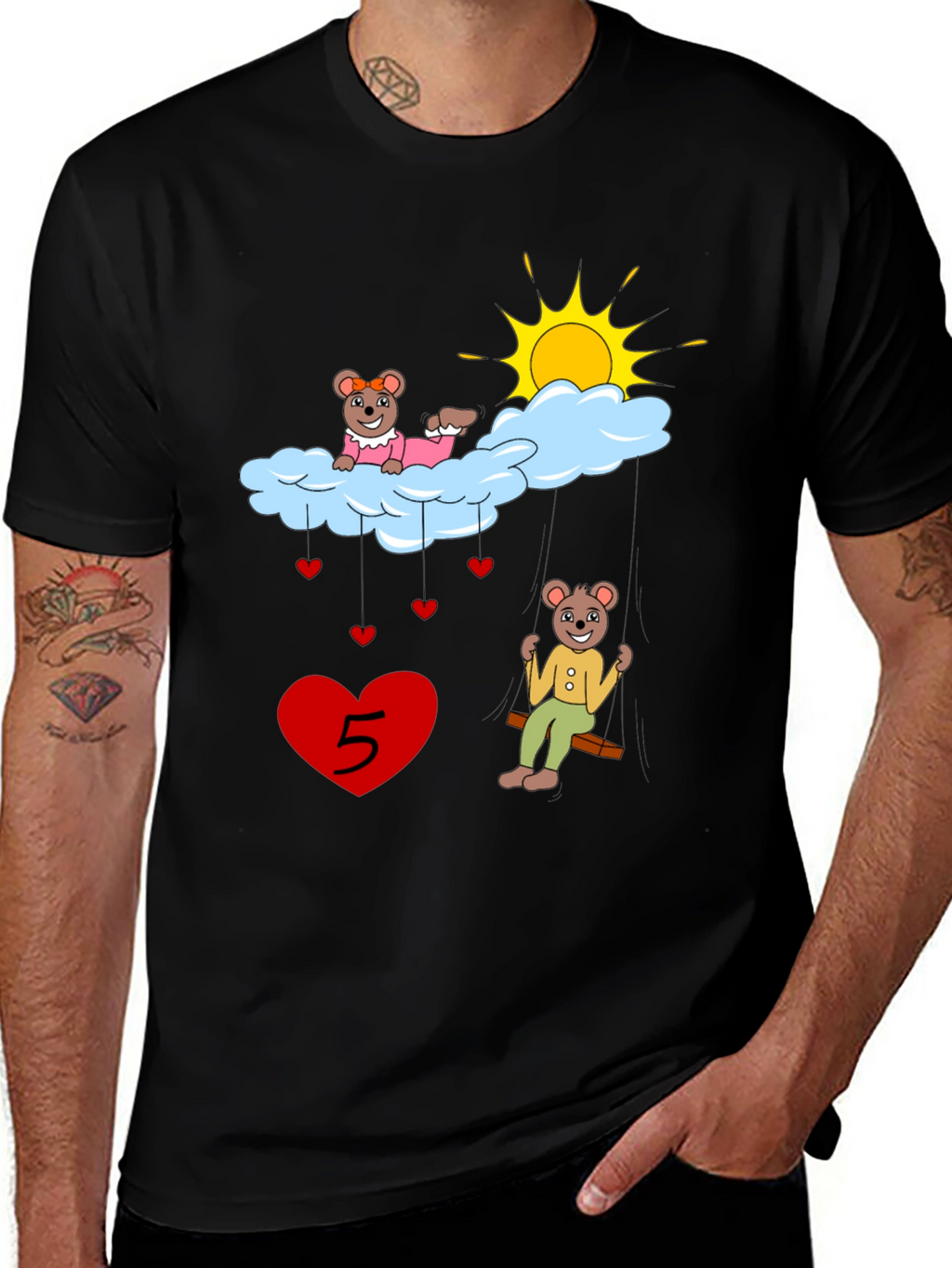 Cute Cartoon 5th Birthday T-Shirt