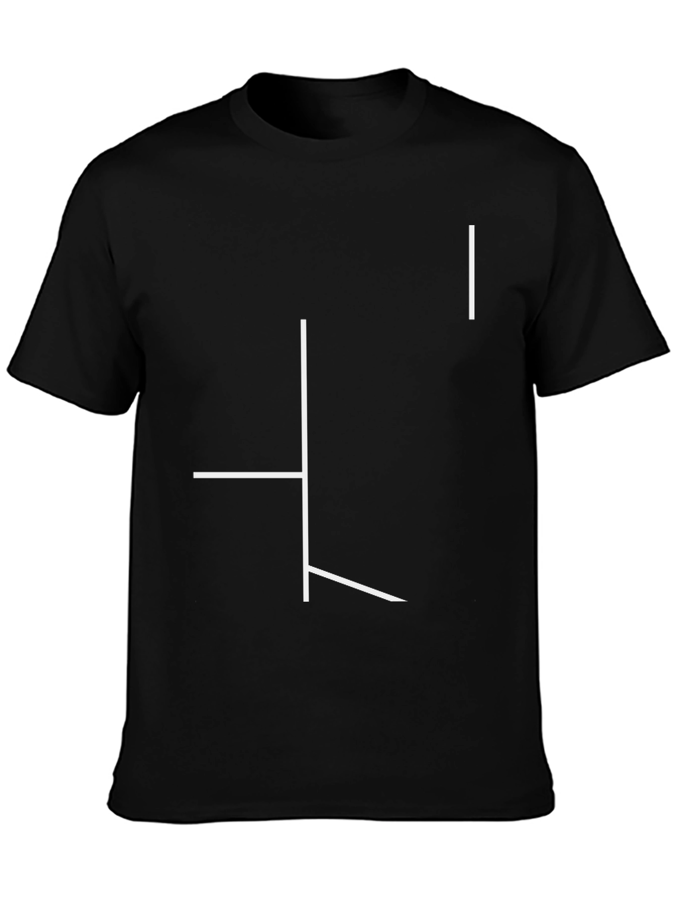 Abstract Line Art Black Tee | Modern Graphic T-Shirt