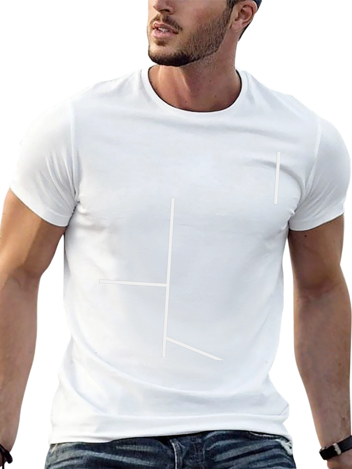 Abstract Line Art Black Tee | Modern Graphic T-Shirt