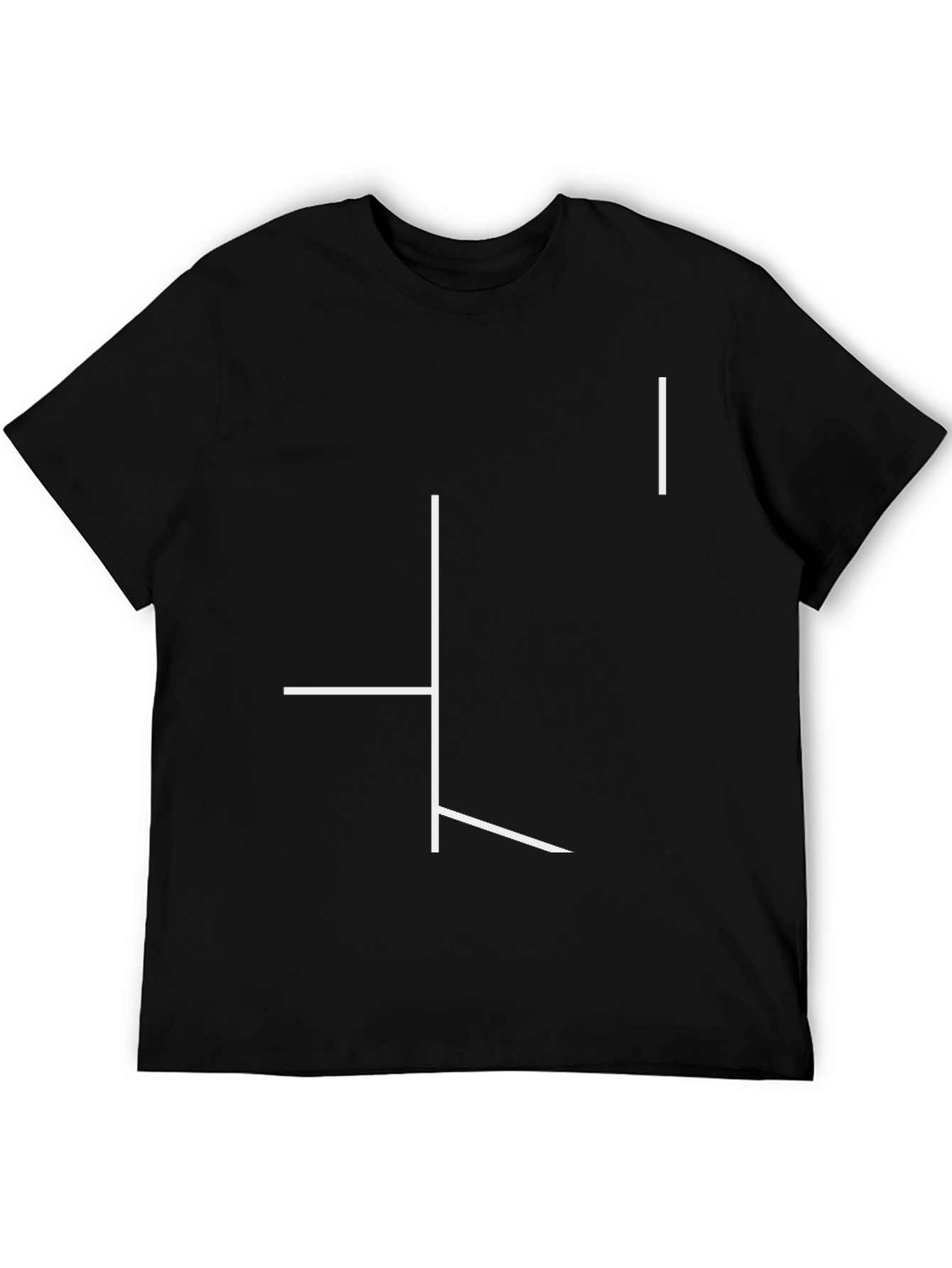 Abstract Line Art Black Tee | Modern Graphic T-Shirt