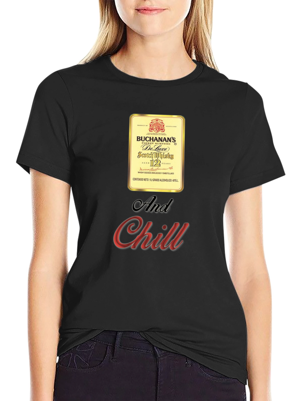 Buchanans Whisky and Chill Black T-Shirt