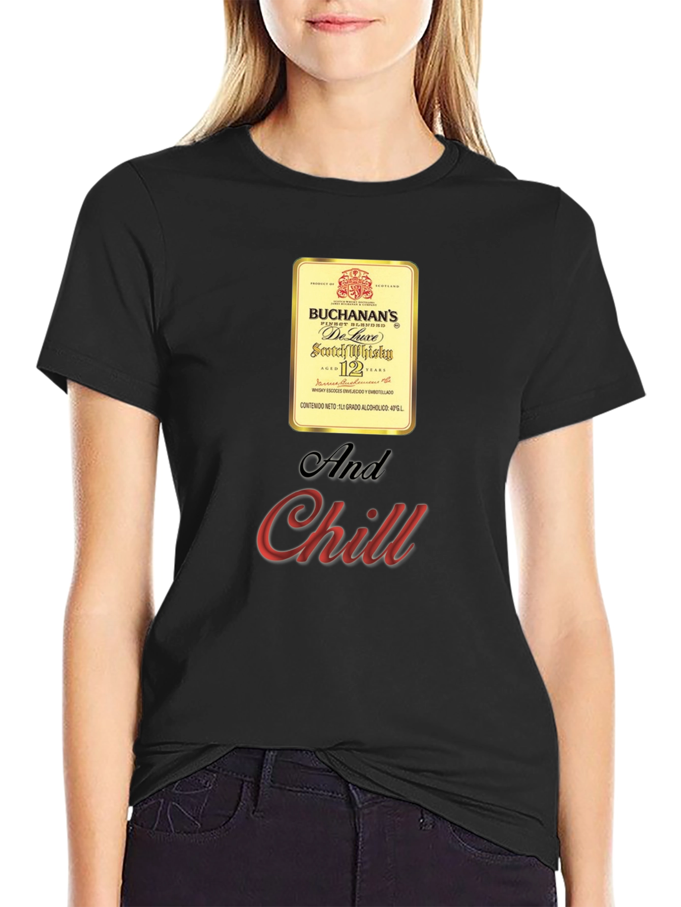Buchanans Whisky and Chill Black T-Shirt