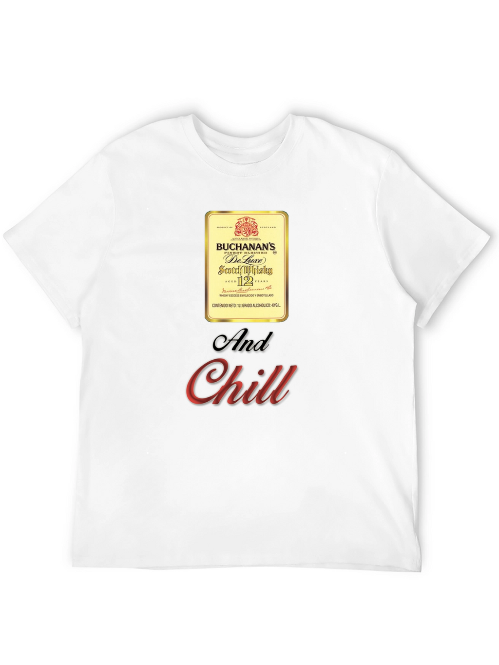 Buchanans Whisky and Chill Black T-Shirt