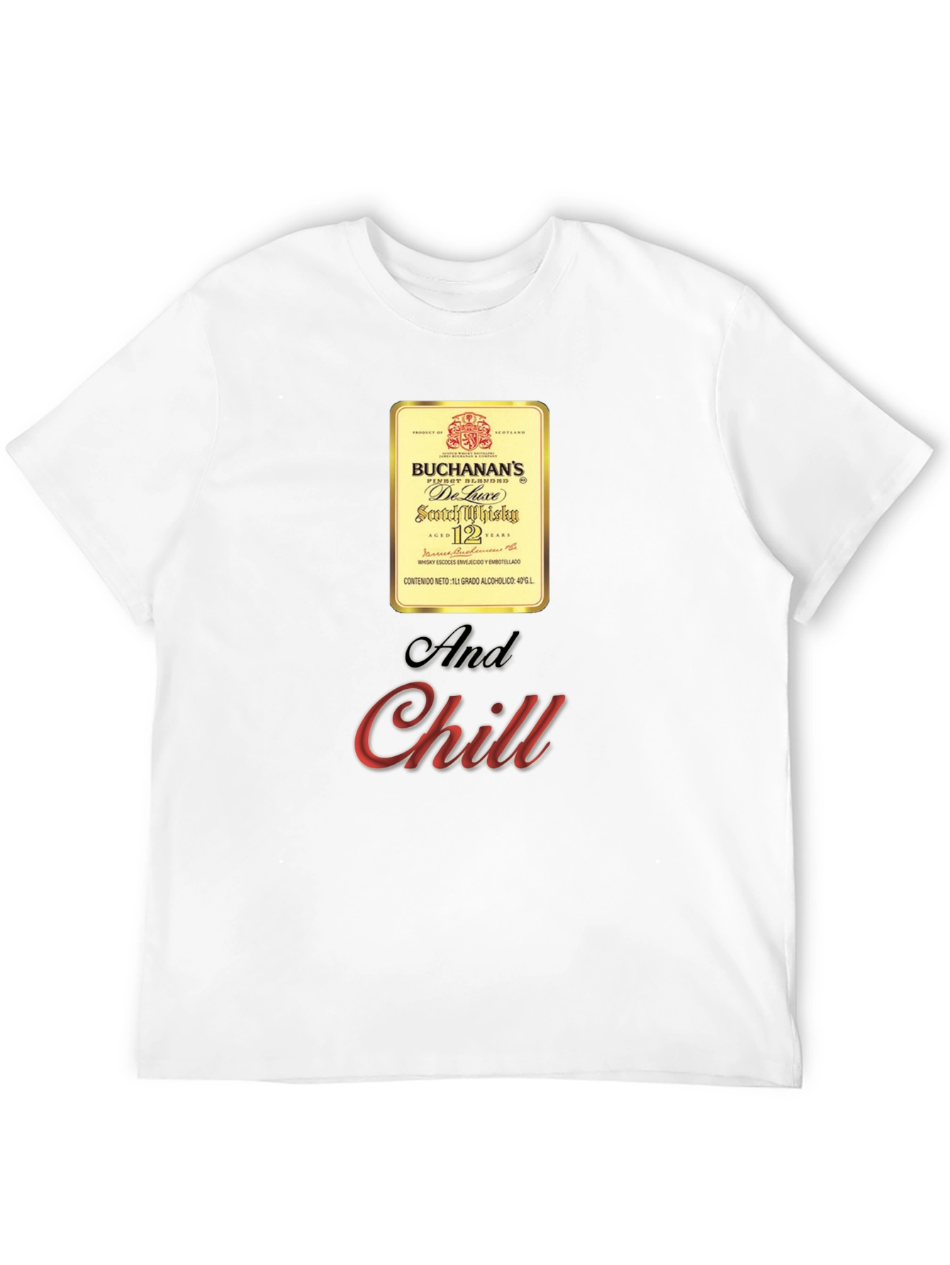Buchanans Whisky and Chill Black T-Shirt