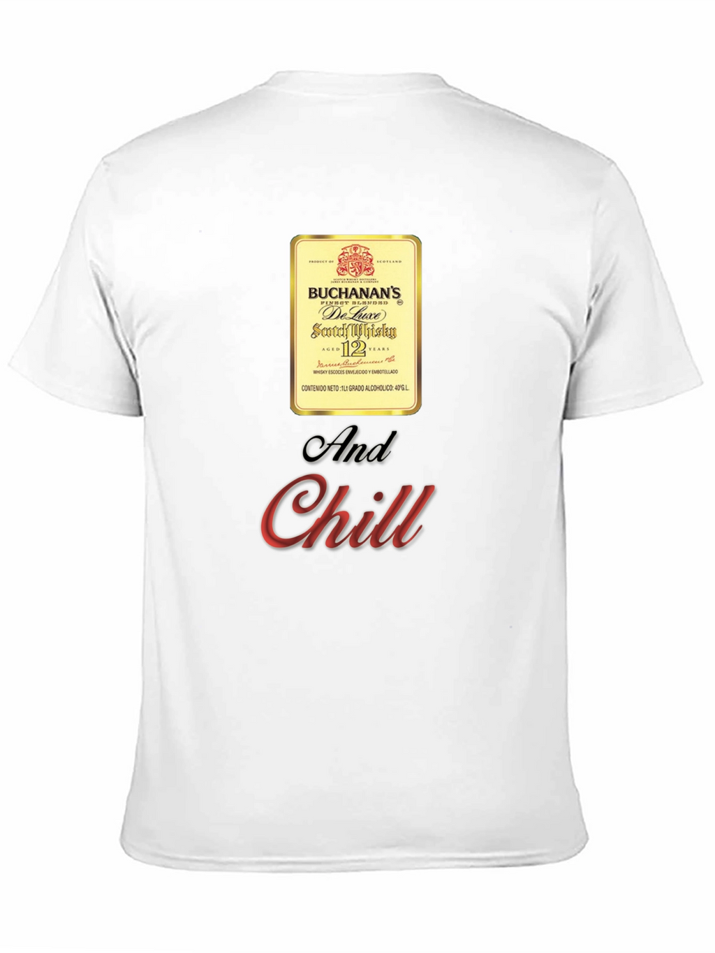Buchanans Whisky and Chill Black T-Shirt