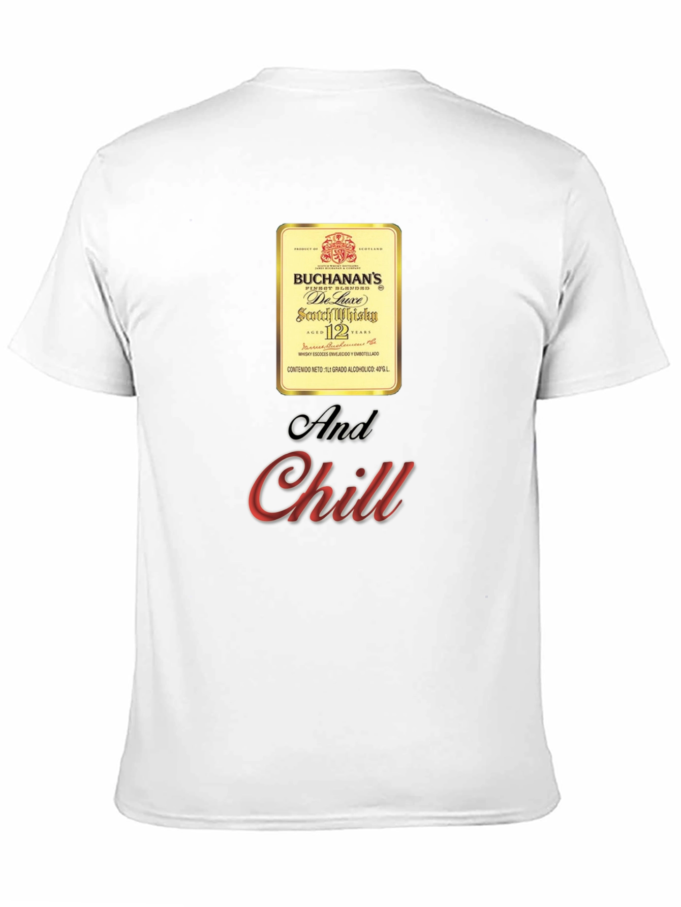 Buchanans Whisky and Chill Black T-Shirt