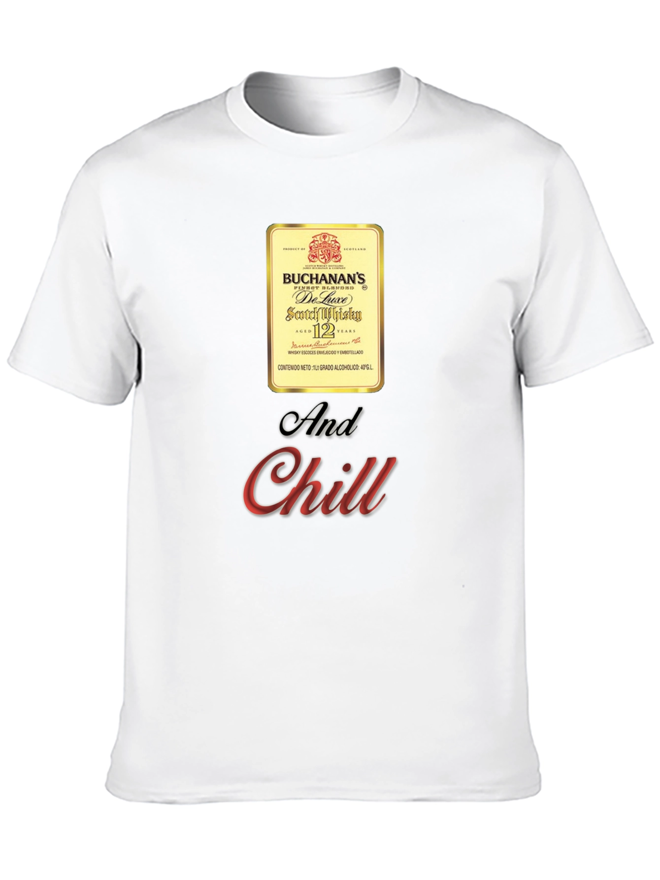Buchanans Whisky and Chill Black T-Shirt