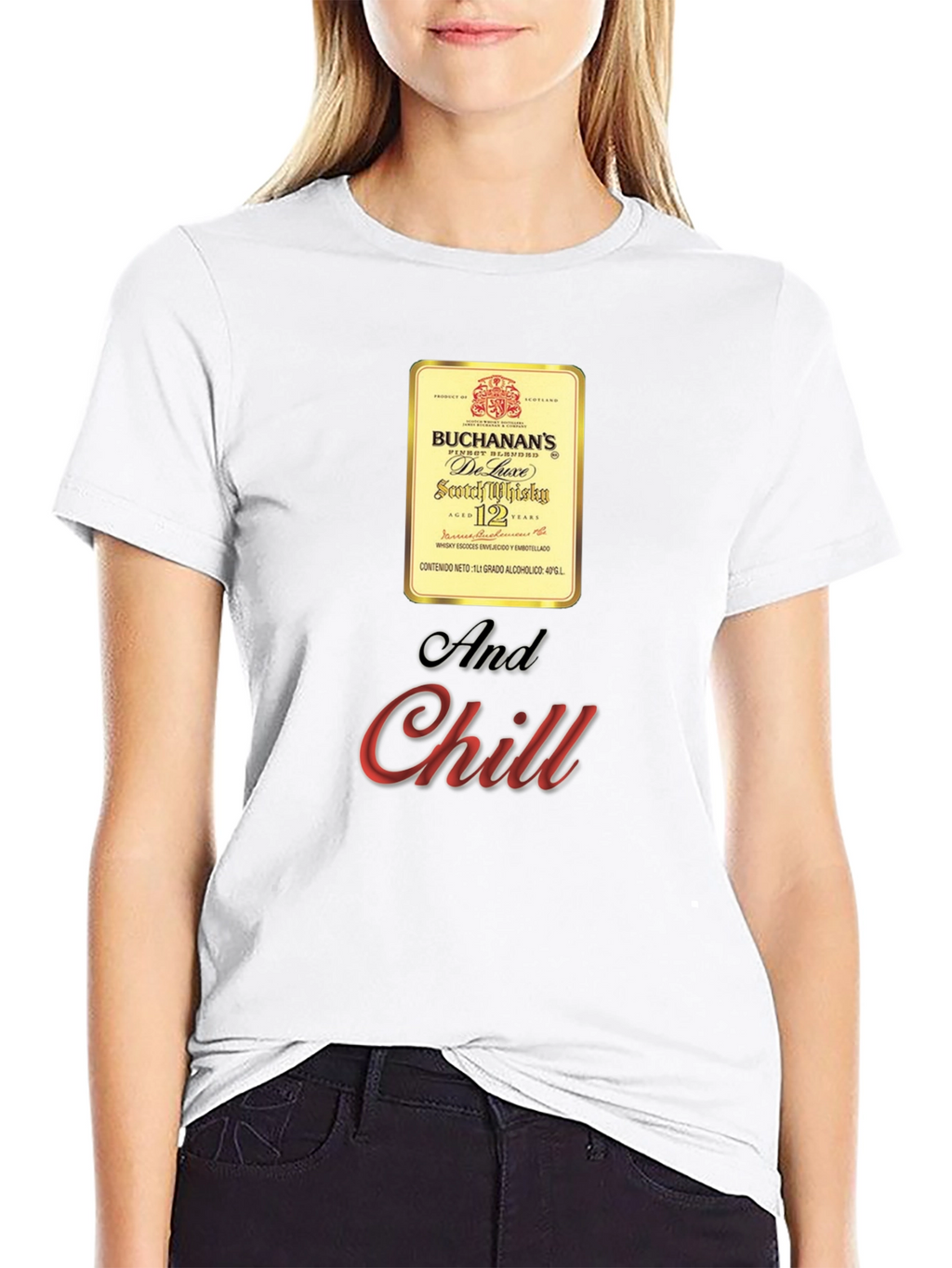 Buchanans Whisky and Chill Black T-Shirt