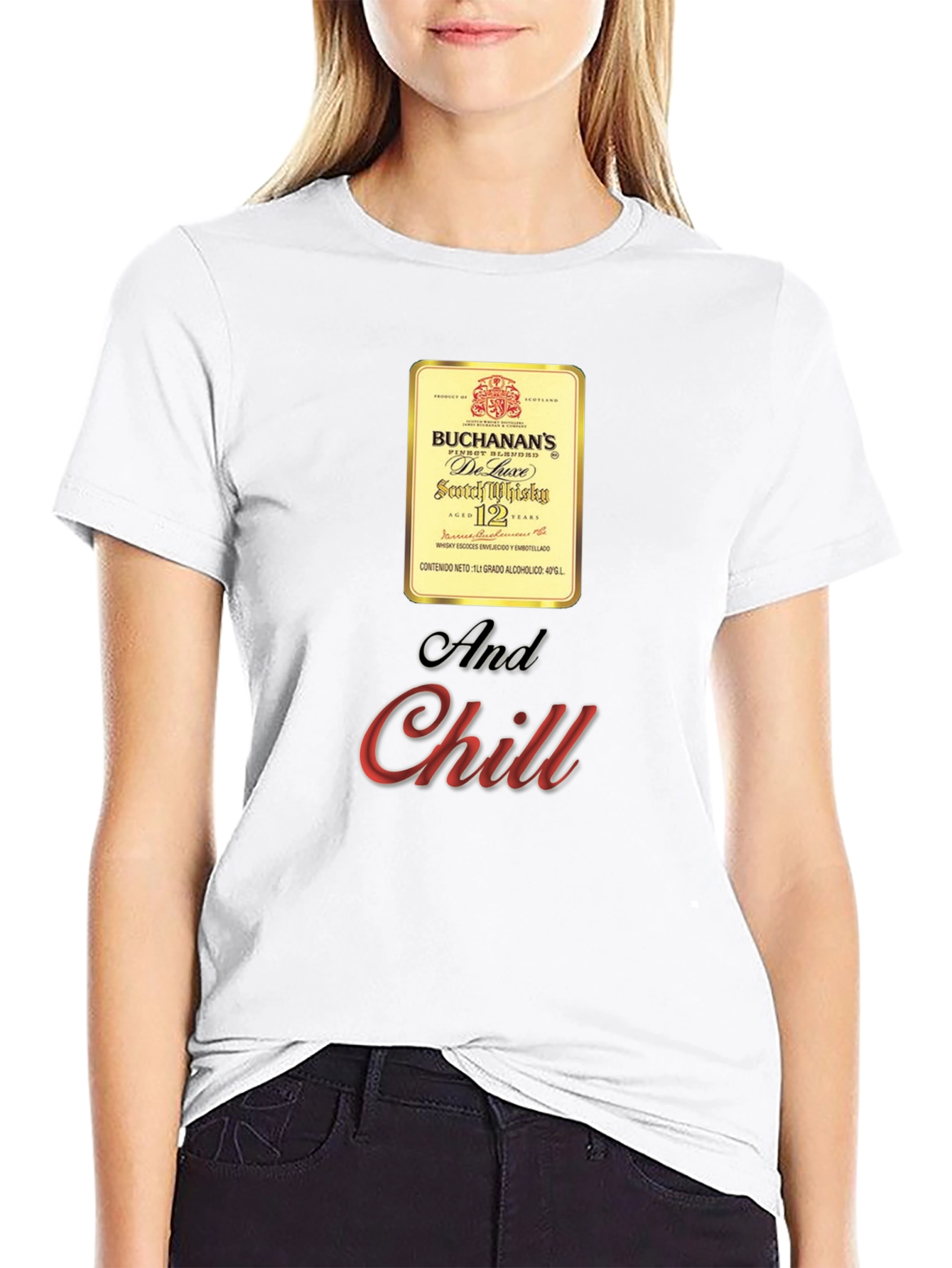Buchanans Whisky and Chill Black T-Shirt