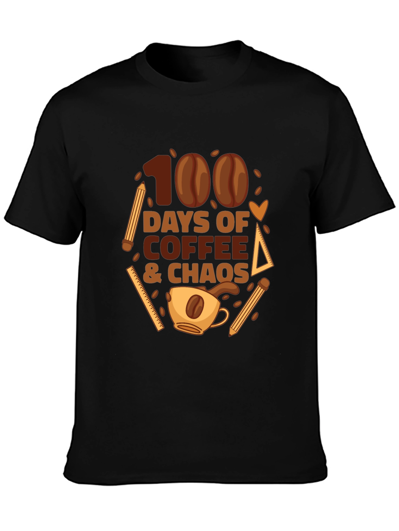 100 Days of Coffee & Chaos Teacher T-Shirt