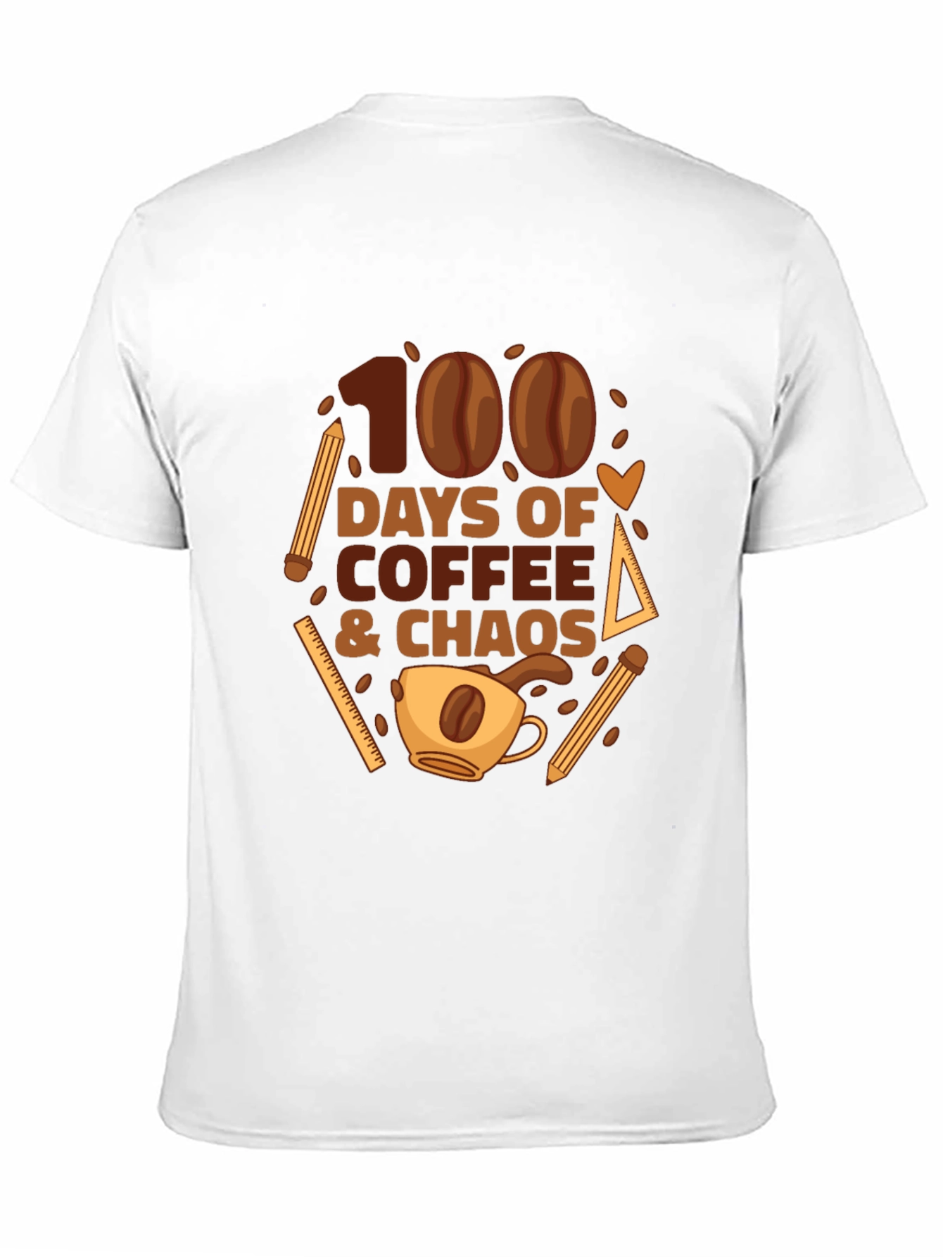 100 Days of Coffee & Chaos Teacher T-Shirt